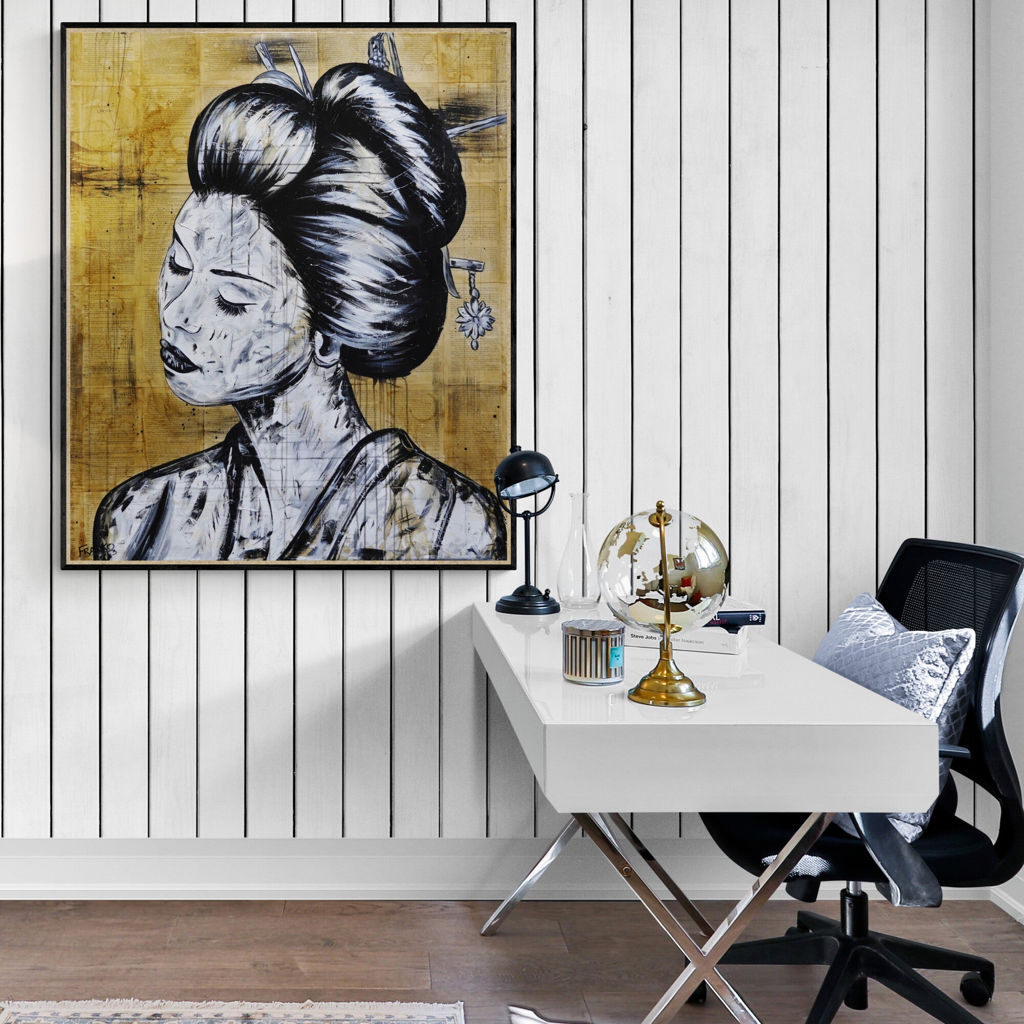Geisha Study #9 100cm x 120cm Geisha Urban Pop Book Club Painting (SOLD)