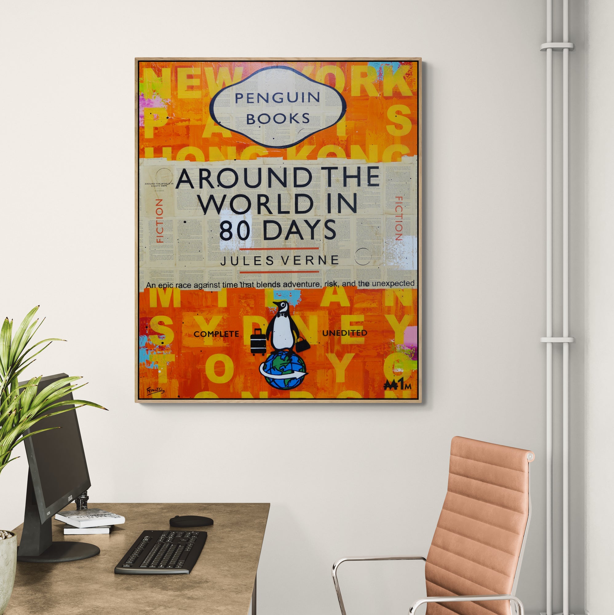 Traveler 100cm x 120cm Urban Pop Book Club Painting