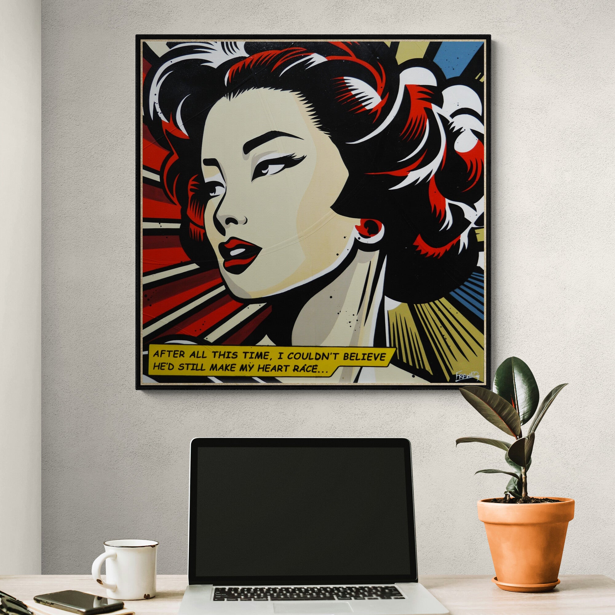 Racing Hearts 100cm x 100cm Classic Pop Art Painting