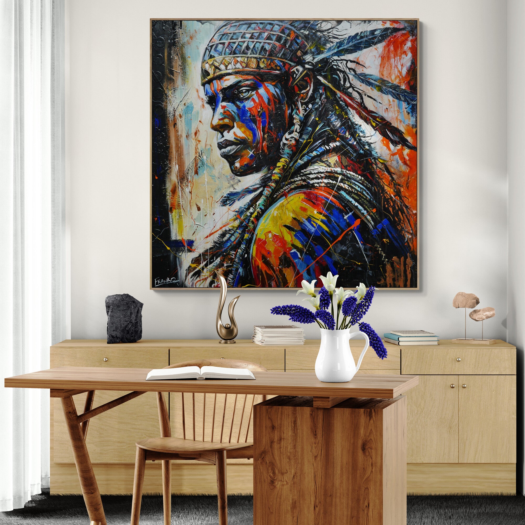 Intensity 120cm x 120cm Brave and Beautiful Abstract Realism Textured Framed Painting (SOLD)-abstract realism-[Franko_Artist]-[Australian_artist]-[Gold_Coast]-[Brisbane]-[modern]-[contemporary]-[original]-[Large_artwork]-[The_Block]-[Dream_Homes]-[ideas]-[Grand_Designs]-[Art_Lover]-Franklin Art Studio