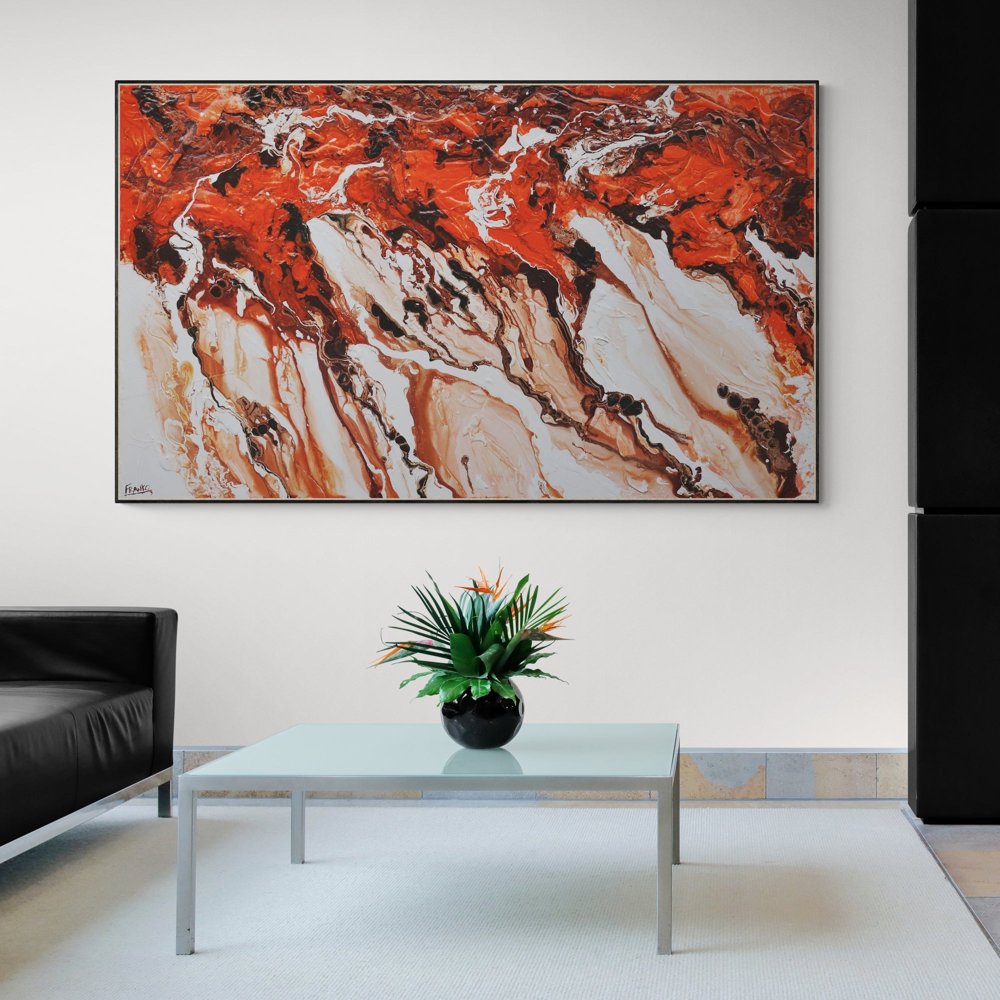 Jupiter Rising 200cm x 120cm Textured Abstract Painting (SOLD)-Abstract-[Franko_Artist]-[The_Block]-[Dream_Homes]-[ideas]-[Grand_Designs]-[Art_Lover]-Franklin Art Studio