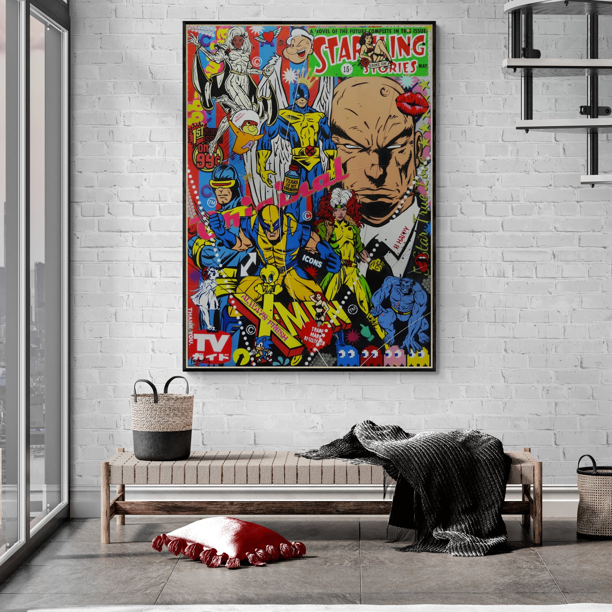update alt-text with template The Heat 100cm x 140cm Heroes Textured Urban Pop Art Painting-Urban Pop Art-[Franko_Artist]-[The_Block]-[Dream_Homes]-[ideas]- [Grand_Designs]-Franklin Art Studio