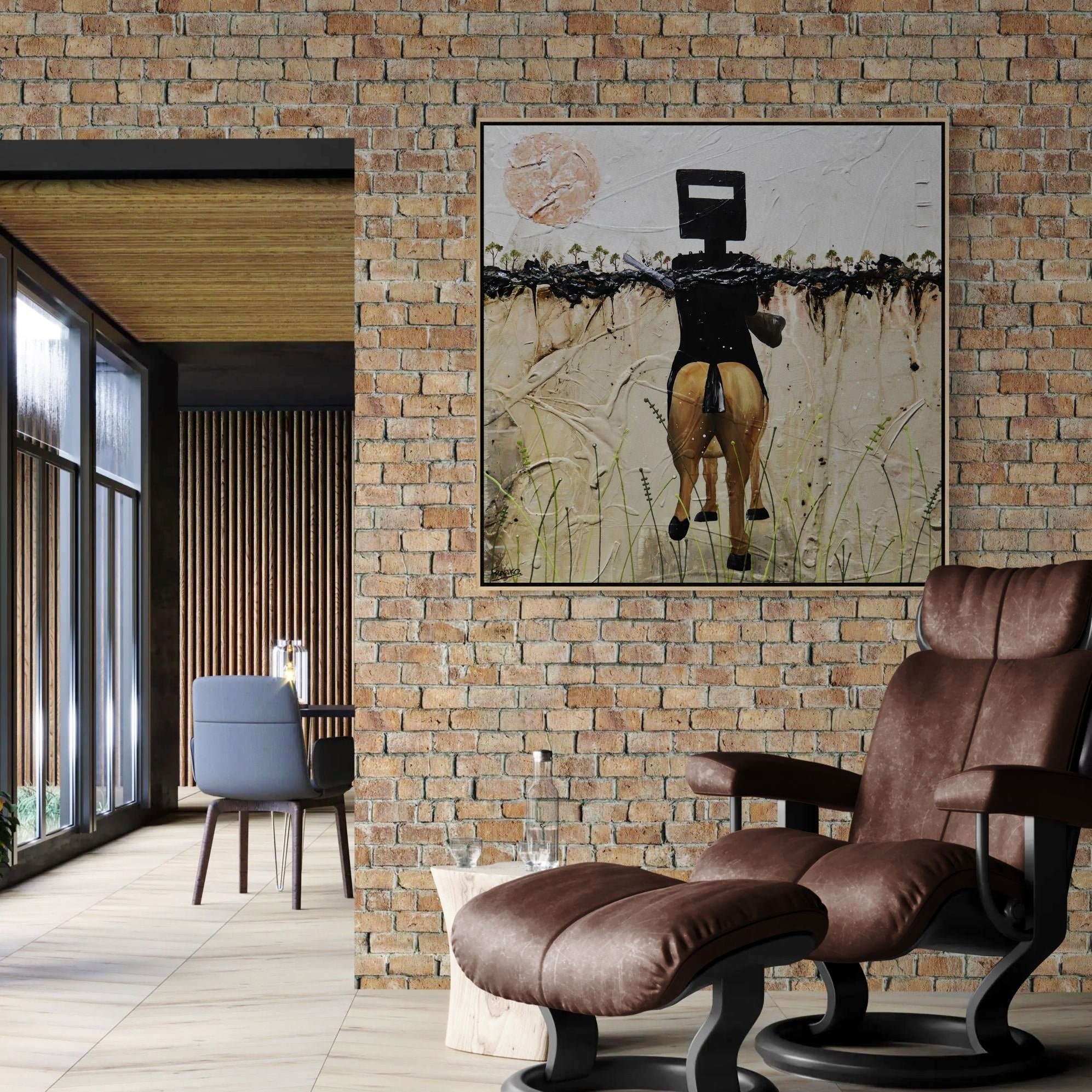 Neutral Ned 120cm x 120cm Australiana Textured Abstract Painting