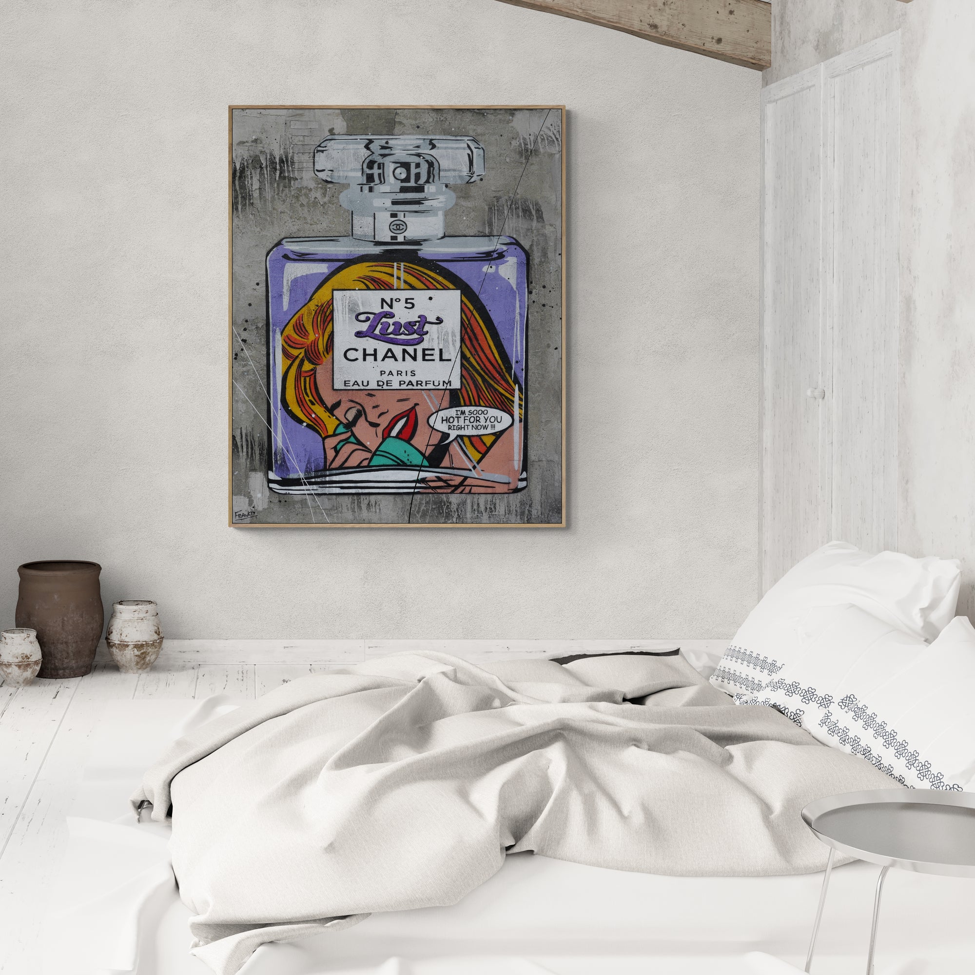 update alt-text with template Sooo Hot 120cm x 150cm Perfume Concrete Textured Urban Pop Art Painting-Urban Pop Art-[Franko_Artist]-[The_Block]-[Dream_Homes]-[ideas]- [Grand_Designs]-Franklin Art Studio