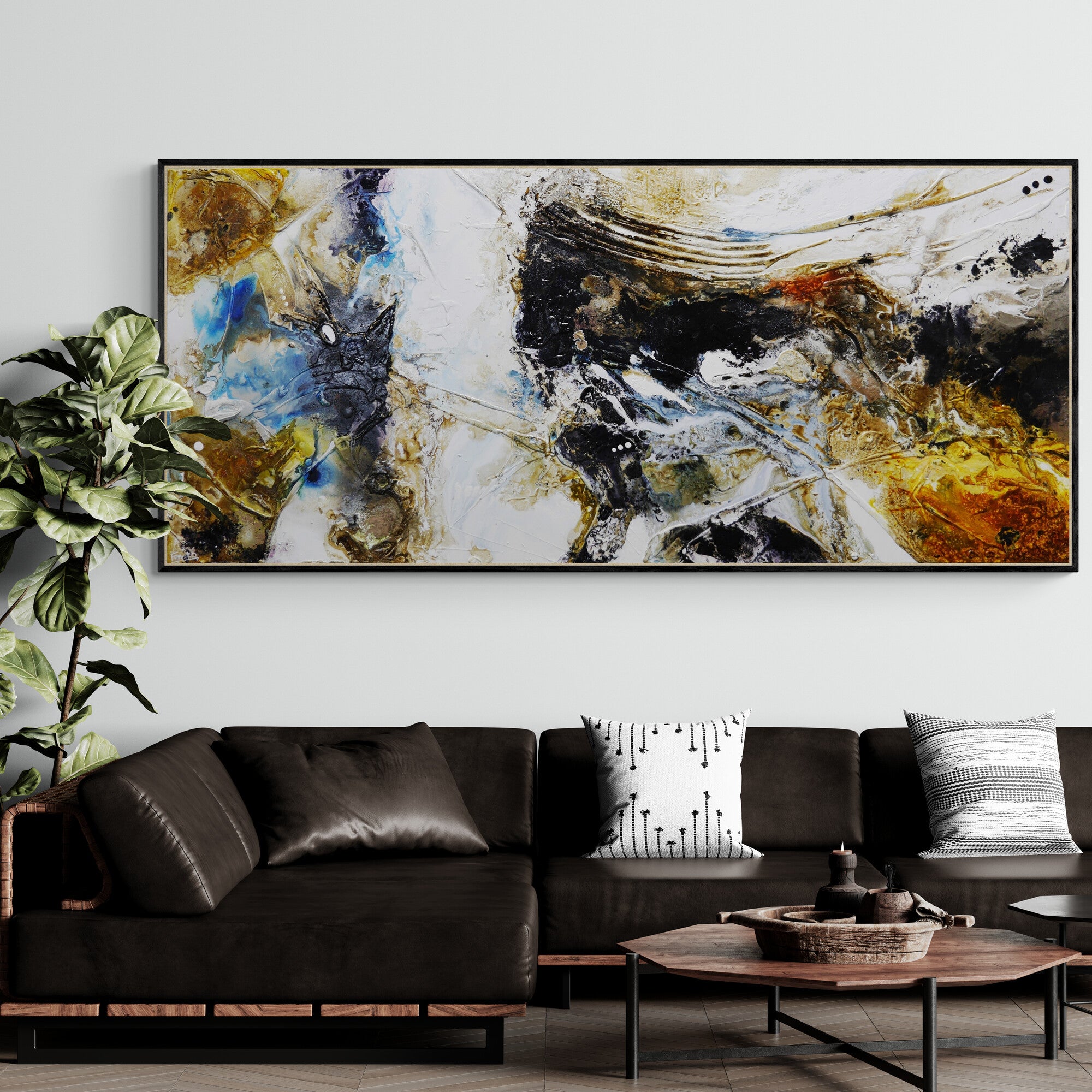 Witches Verge 270cm x 120cm White Rust Blue Ochre Textured Abstract Painting (SOLD)-Abstract-[Franko_Artist]-[Australian_artist]-[Gold_Coast]-[Brisbane]-[modern]-[contemporary]-[original]-[Large_artwork]-[The_Block]-[Dream_Homes]-[ideas]-[Grand_Designs]-[Art_Lover]-Franklin Art Studio