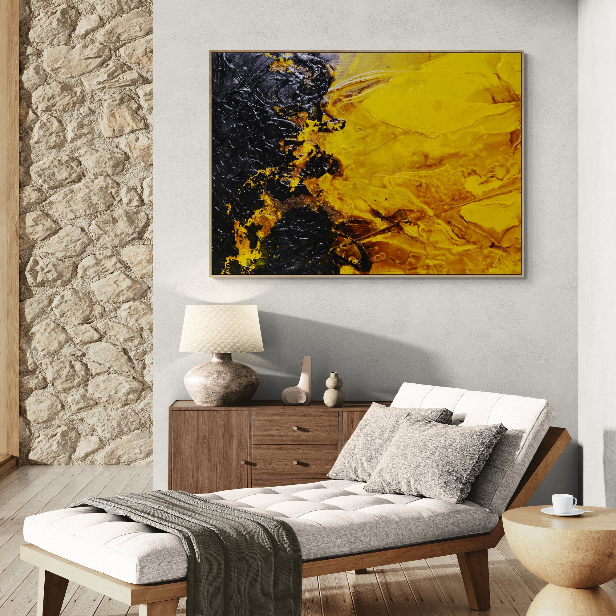 Sunflower and Rust 140cm x 100cm Portrait/Landscape Textured Abstract Painting (SOLD)-Abstract-[Franko_Artist]-[Australian_artist]-[Gold_Coast]-[Brisbane]-[modern]-[contemporary]-[original]-[Large_artwork]-[The_Block]-[Dream_Homes]-[ideas]-[Grand_Designs]-[Art_Lover]-Franklin Art Studio