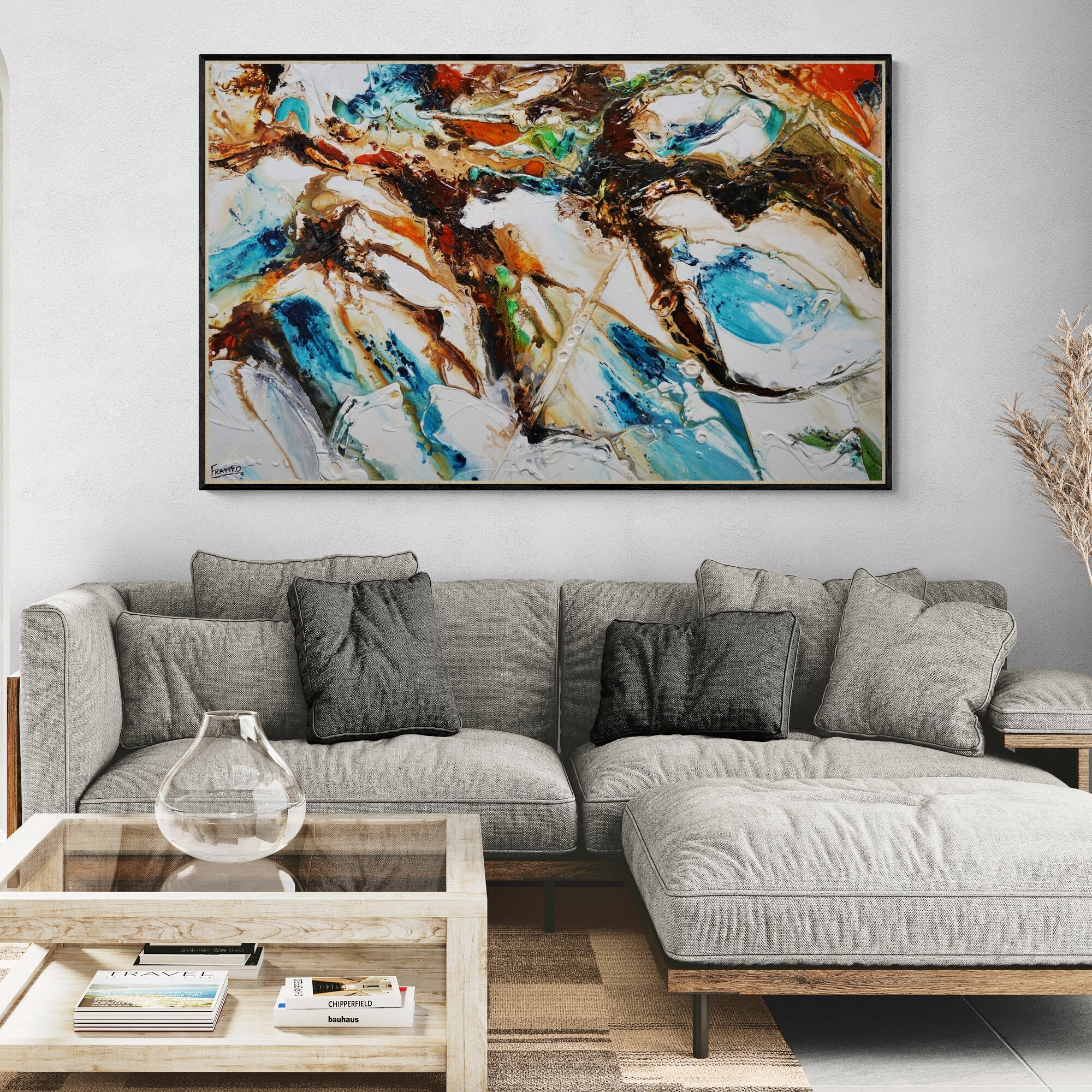 Entice 160cm x 100cm Coastal Textured Abstract Painting-Abstract-[Franko_Artist]-[Australian_artist]-[Gold_Coast]-[Brisbane]-[modern]-[contemporary]-[original]-[Large_artwork]-[The_Block]-[Dream_Homes]-[ideas]-[Grand_Designs]-[Art_Lover]-Franklin Art Studio
