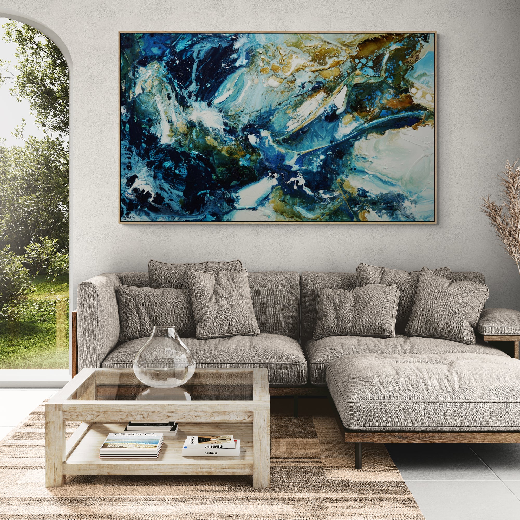Flow State 200cm x 120cm Textured Abstract Painting-Abstract-[Franko_Artist]-[Australian_artist]-[Gold_Coast]-[Brisbane]-[modern]-[contemporary]-[original]-[Large_artwork]-[The_Block]-[Dream_Homes]-[ideas]-[Grand_Designs]-[Art_Lover]-Franklin Art Studio