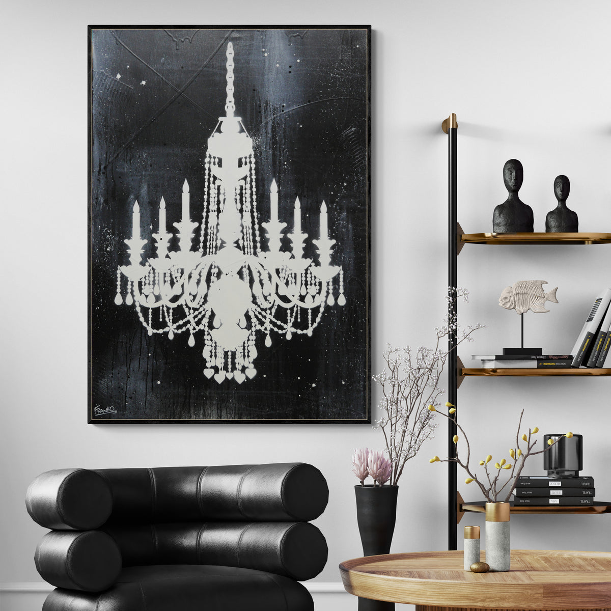 Raw Class XVI 140cm x 100cm Chandelier Textured Urban Pop Art Painting