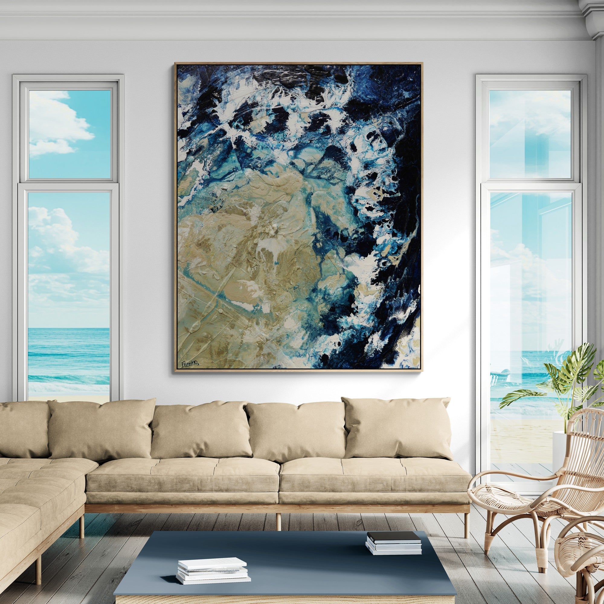 Raw Surf 120cm x 150cm Textured Abstract Painting