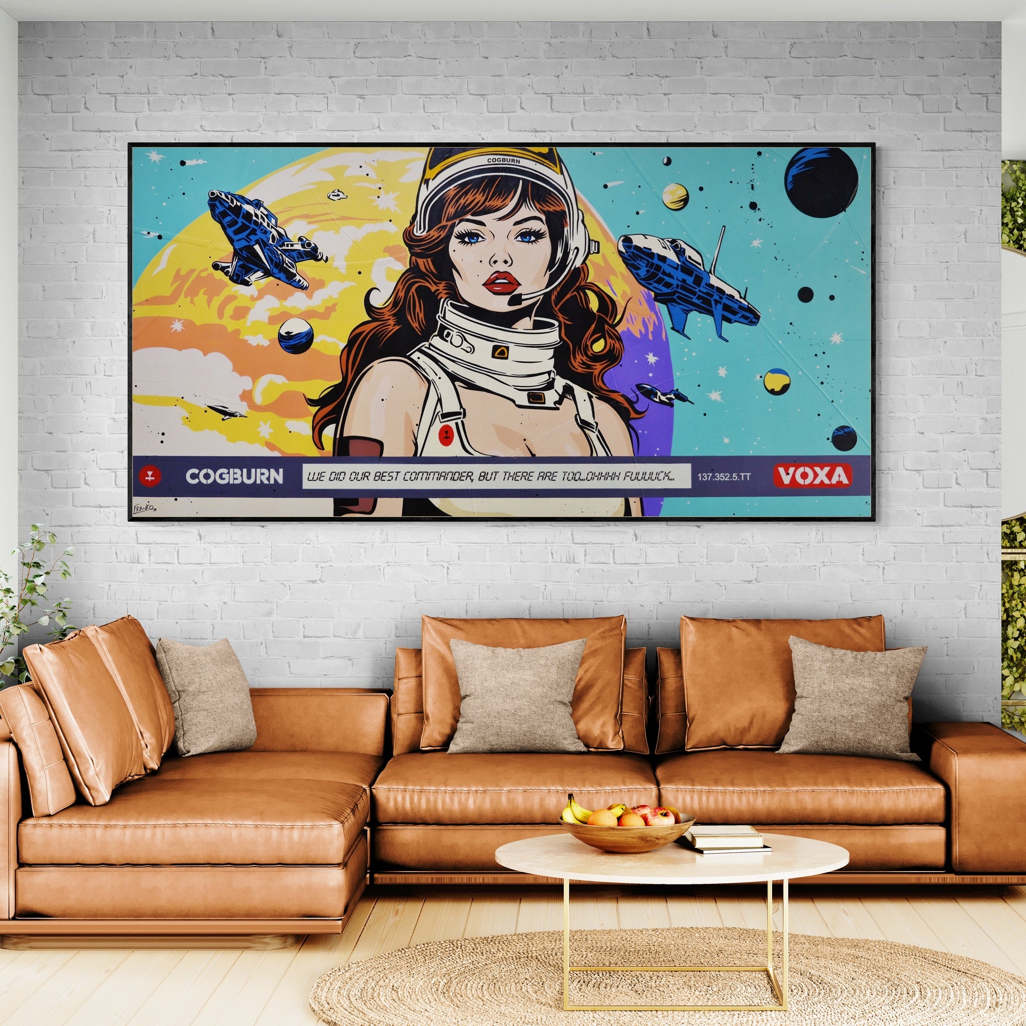 Ohhh Fuck... 240cm x 120cm Space Classic Pop Art Painting-Urban Pop Art-[Franko_Artist]-[Australian_artist]-[Gold_Coast]-[Brisbane]-[modern]-[contemporary]-[original]-[Large_artwork]-[The_Block]-[Dream_Homes]-[ideas]-[Grand_Designs]-[Art_Lover]-Franklin Art Studio
