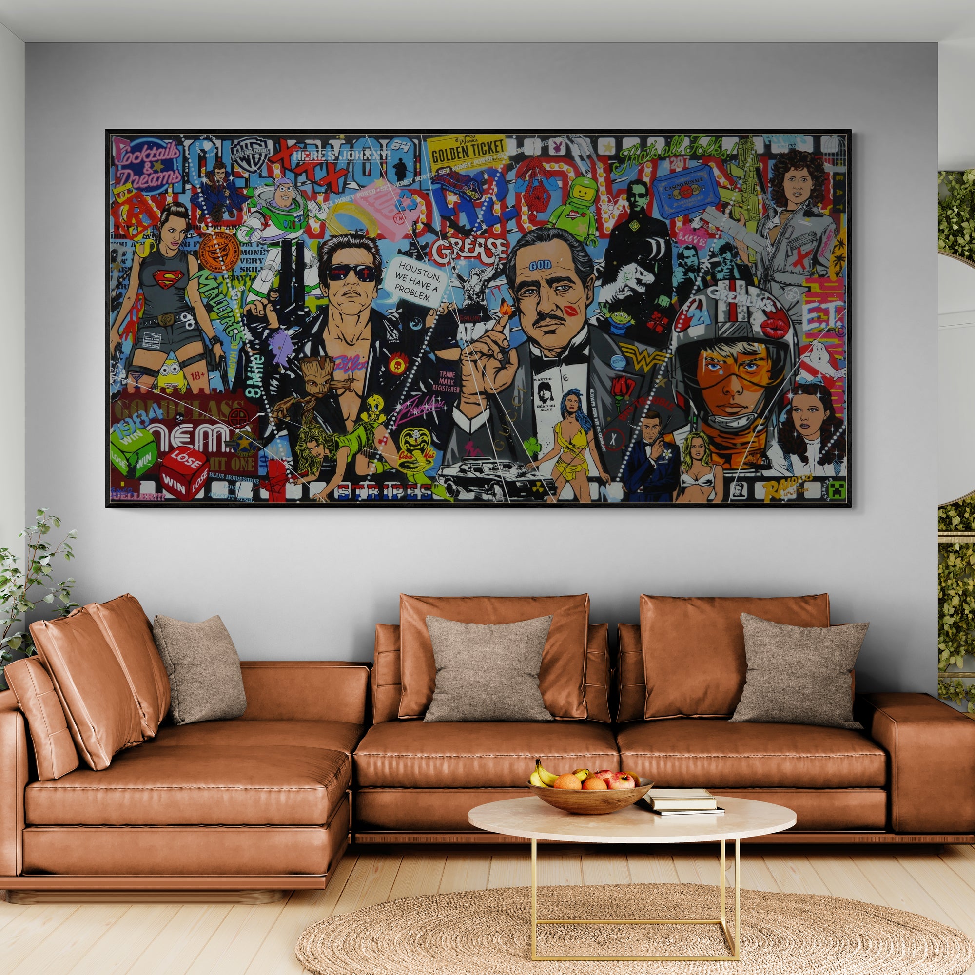 The Golden Ticket 240cm x 120cm Textured Urban Pop Art Painting (SOLD)