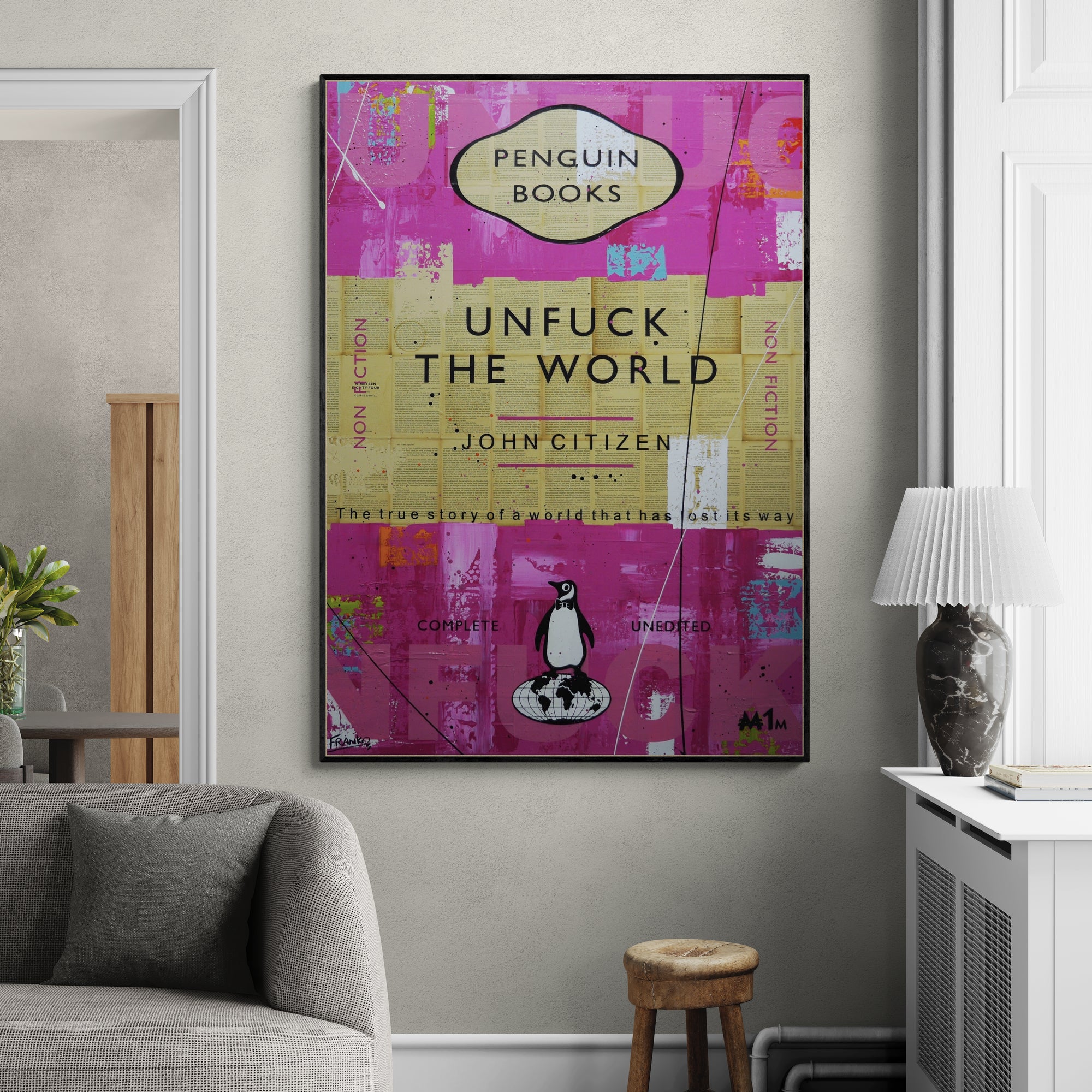 Your World 140cm x 100cm Urban Pop Book Club Painting (SOLD)