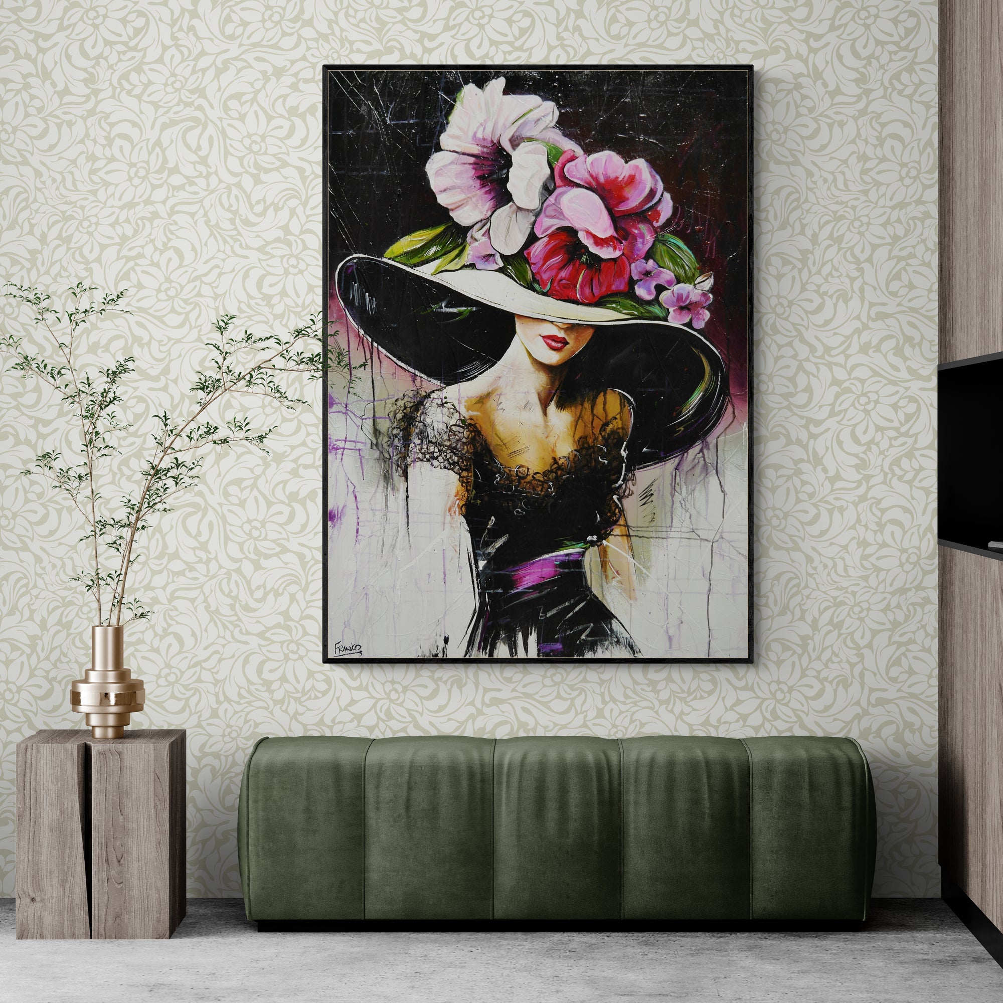 Jayne 140cm x 100cm Classy Textured Abstract Realism Floral Painting (SOLD)-Abstract-[Franko_Artist]-[Australian_artist]-[Gold_Coast]-[Brisbane]-[modern]-[contemporary]-[original]-[Large_artwork]-[The_Block]-[Dream_Homes]-[ideas]-[Grand_Designs]-[Art_Lover]-Franklin Art Studio