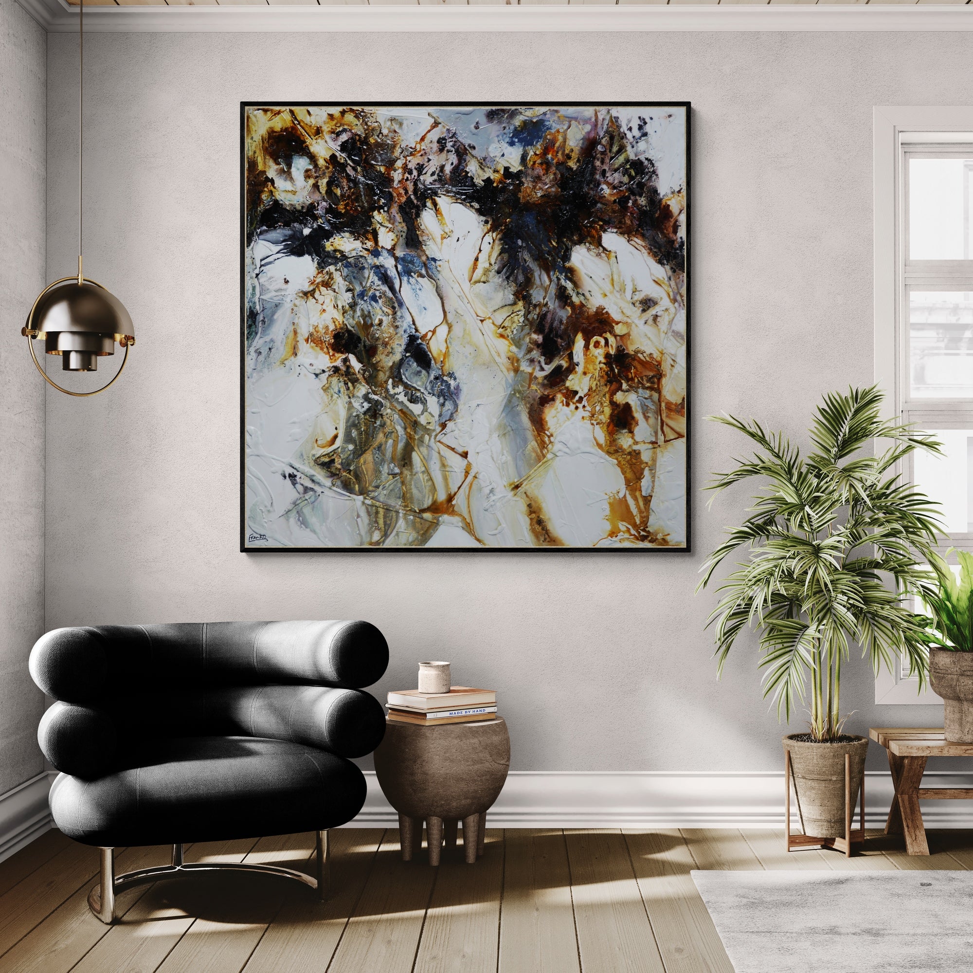 update alt-text with template Slated Nara 150cm x 150cm Textured Abstract Painting-Abstract-[Franko_Artist]-[The_Block]-[Dream_Homes]-[ideas]- [Grand_Designs]-Franklin Art Studio