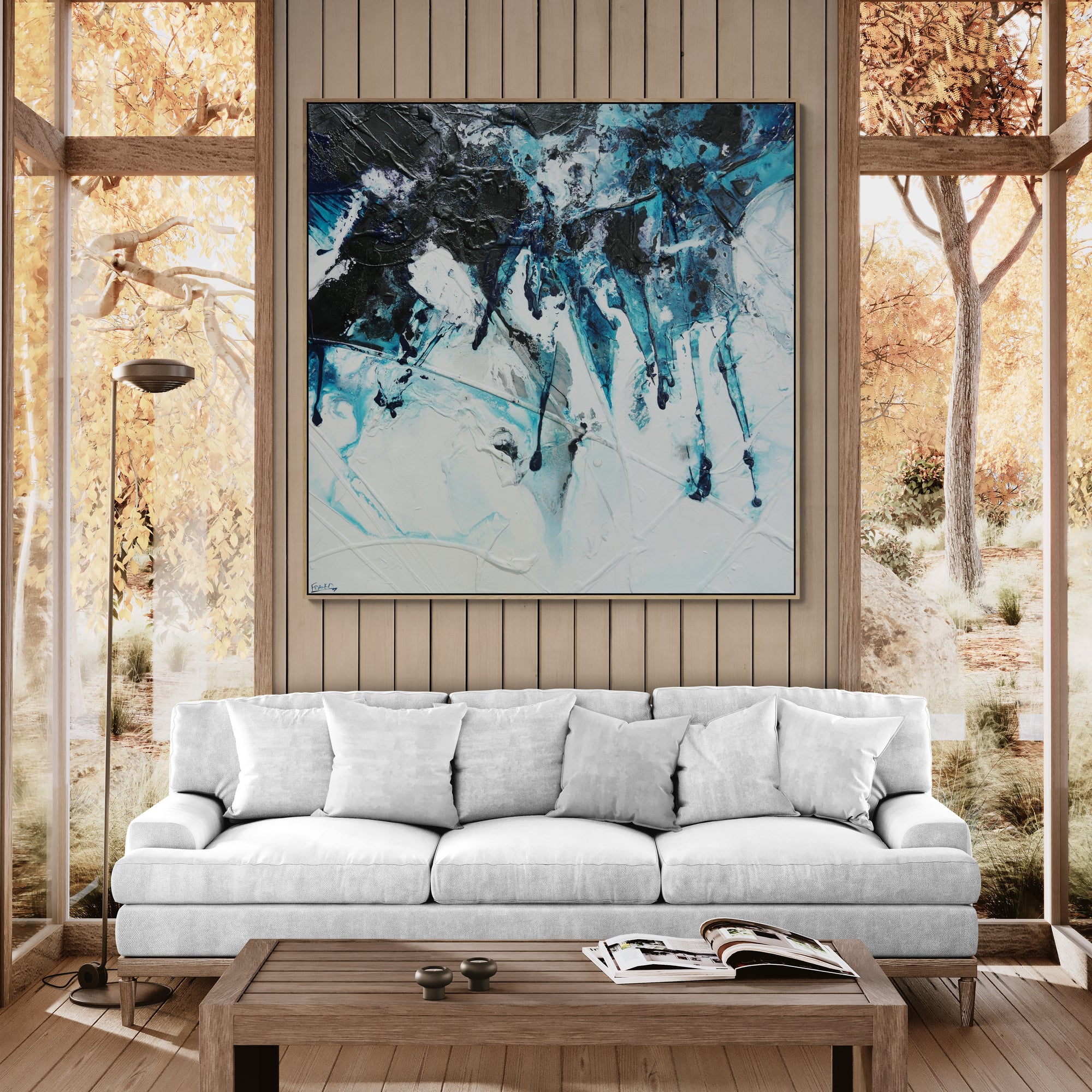 Southern Depths 150cm x 150cm Textured Abstract Painting-Abstract-[Franko_Artist]-[Australian_artist]-[Gold_Coast]-[Brisbane]-[modern]-[contemporary]-[original]-[Large_artwork]-[The_Block]-[Dream_Homes]-[ideas]-[Grand_Designs]-[Art_Lover]-Franklin Art Studio