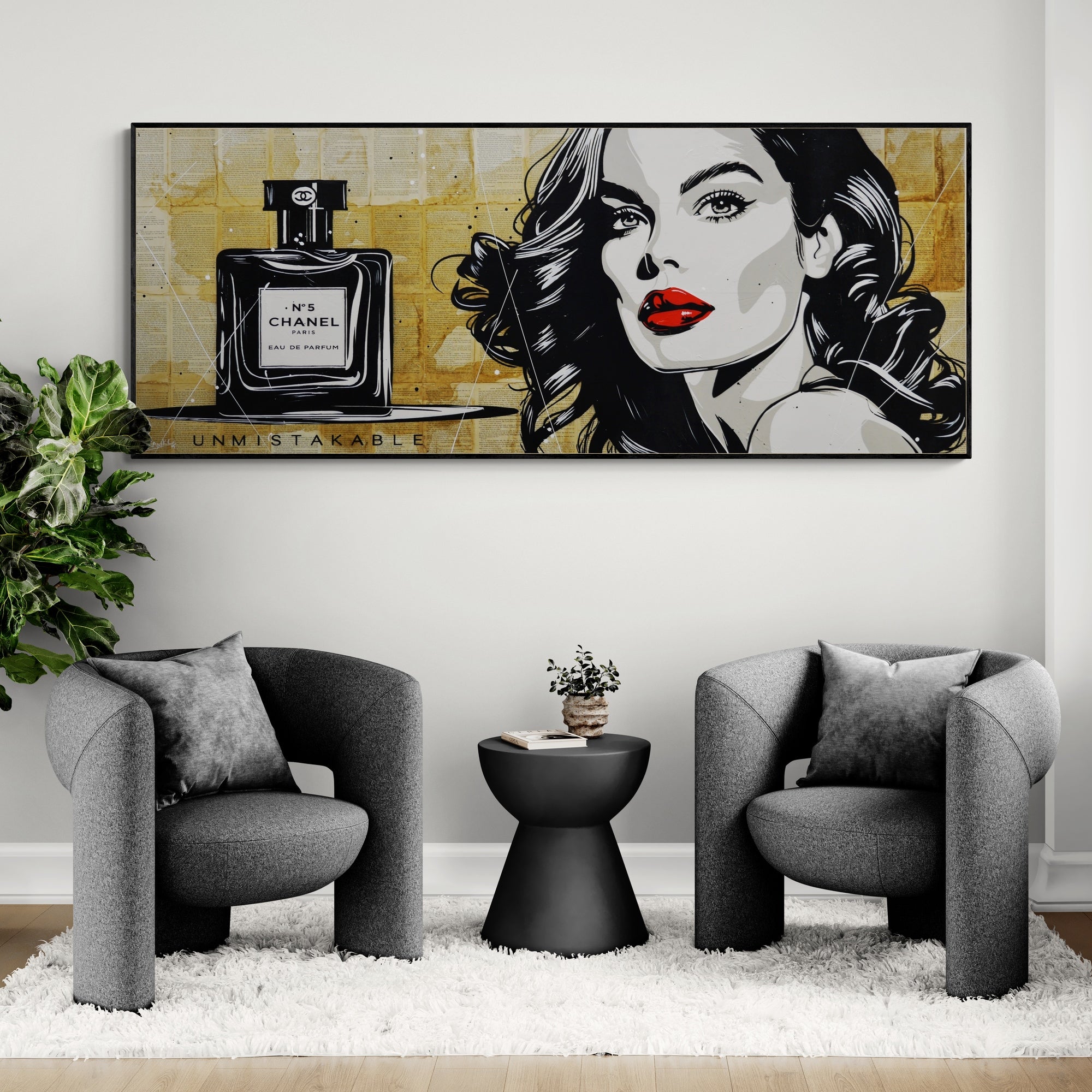 Unmistakable Part 1 200cm x 80cm Urban Pop Book Club Painting (SOLD)-book club-[Franko_Artist]-[The_Block]-[Dream_Homes]-[ideas]- [Grand_Designs]-Franklin Art Studio