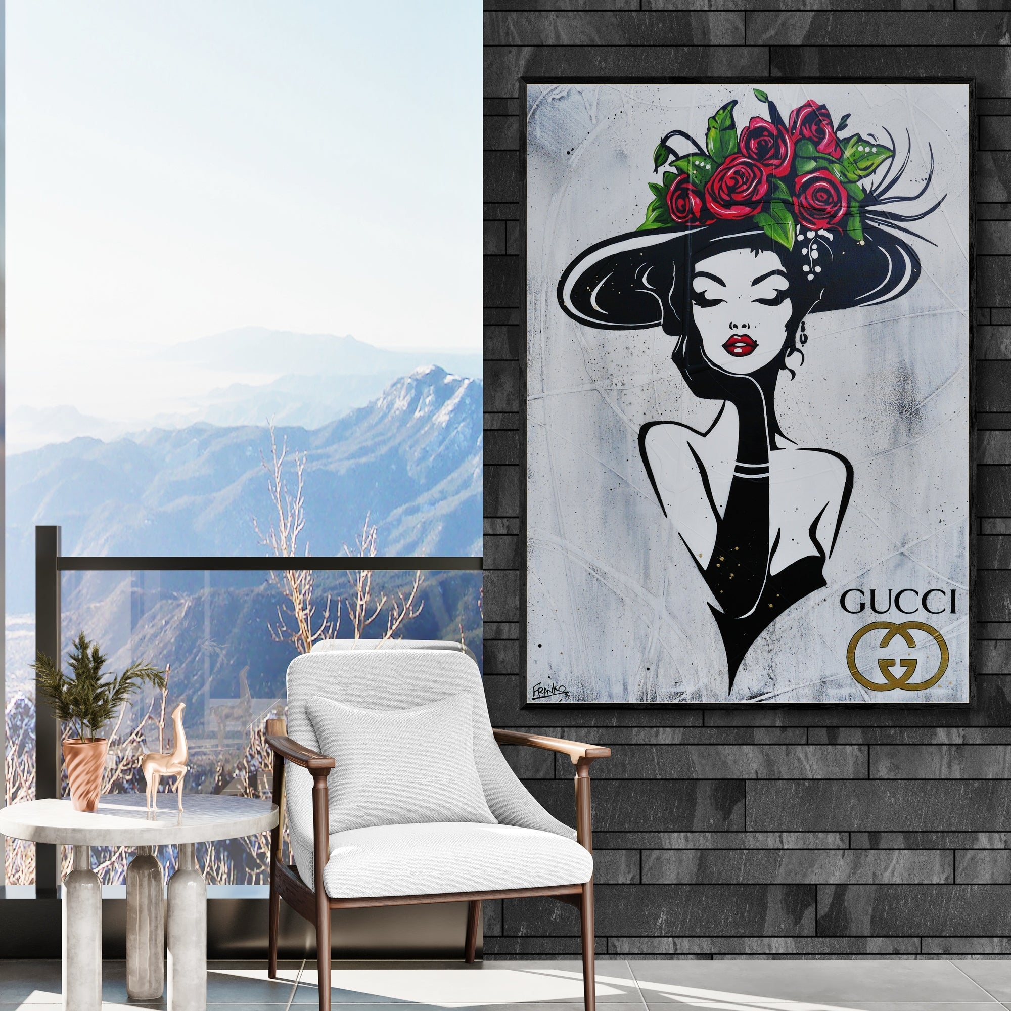 update alt-text with template Roses Inc. 100cm x 140cm Textured Urban Pop Art Painting-Urban Pop Art-[Franko_Artist]-[The_Block]-[Dream_Homes]-[ideas]- [Grand_Designs]-Franklin Art Studio