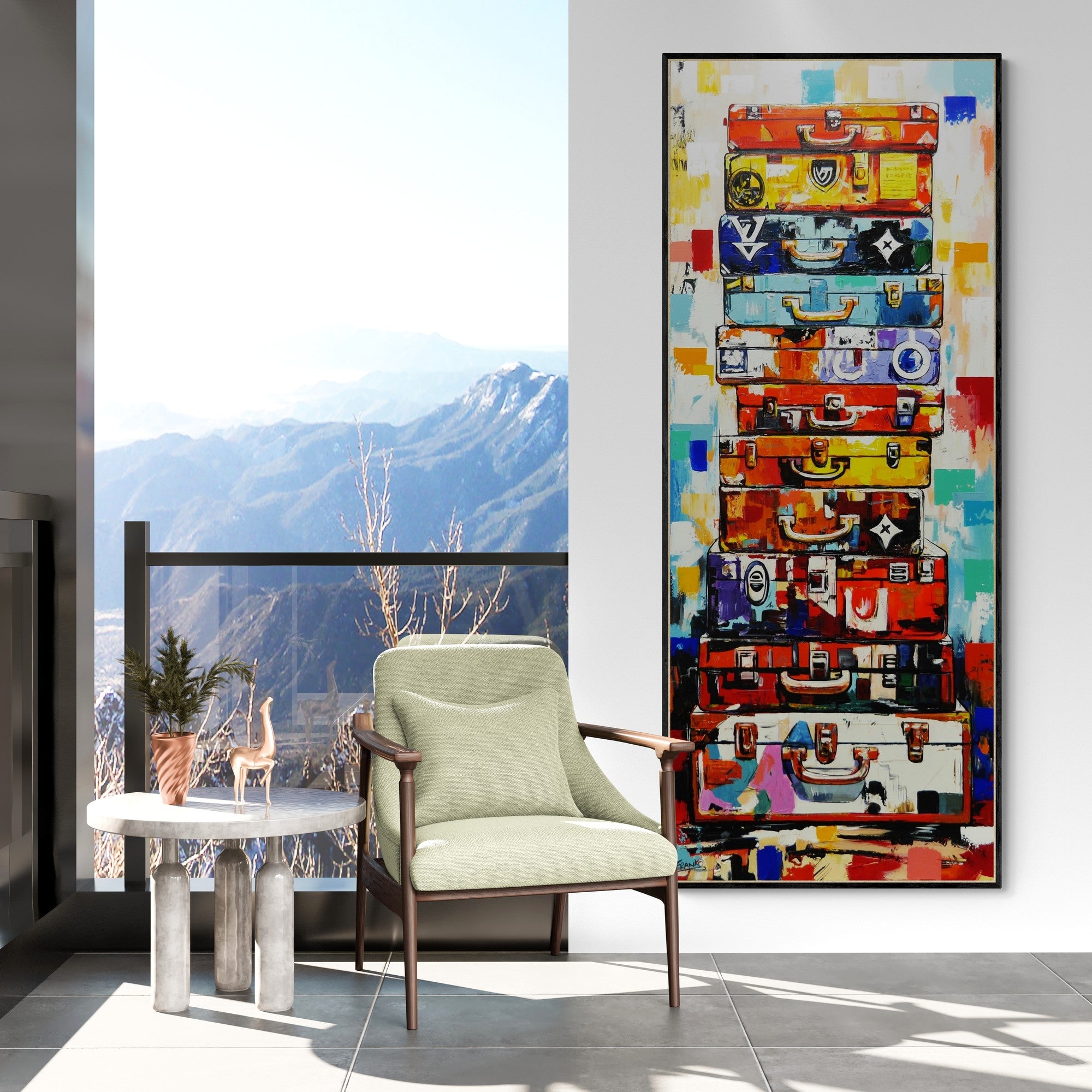 Next Stop 200cm x 80cm Textured Abstract Realism Painting (SOLD)
