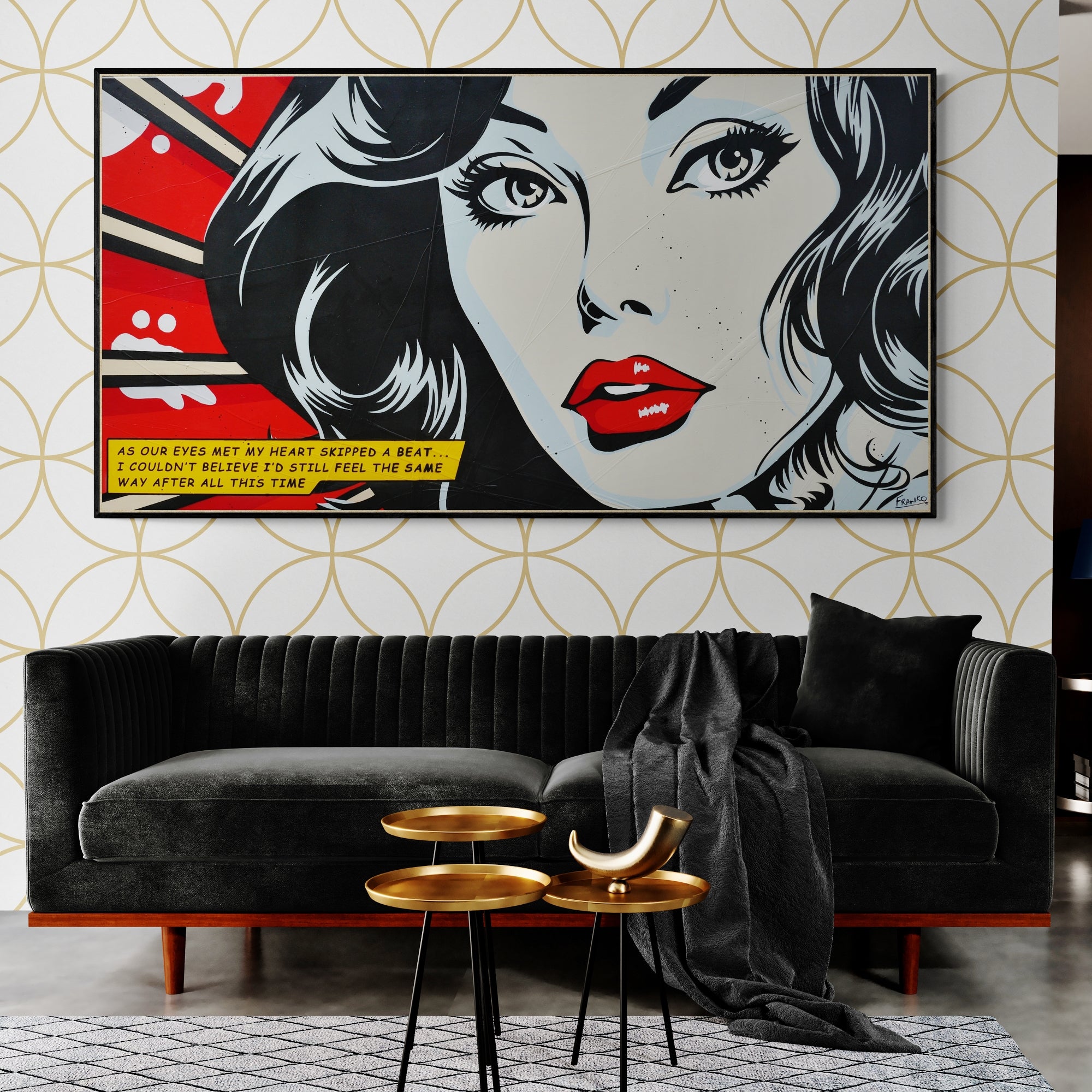 After All this time 190cm x 100cm Classic Pop Art Painting (SOLD)-Urban Pop Art-[Franko_Artist]-[Australian_artist]-[Gold_Coast]-[Brisbane]-[modern]-[contemporary]-[original]-[Large_artwork]-[The_Block]-[Dream_Homes]-[ideas]-[Grand_Designs]-[Art_Lover]-Franklin Art Studio
