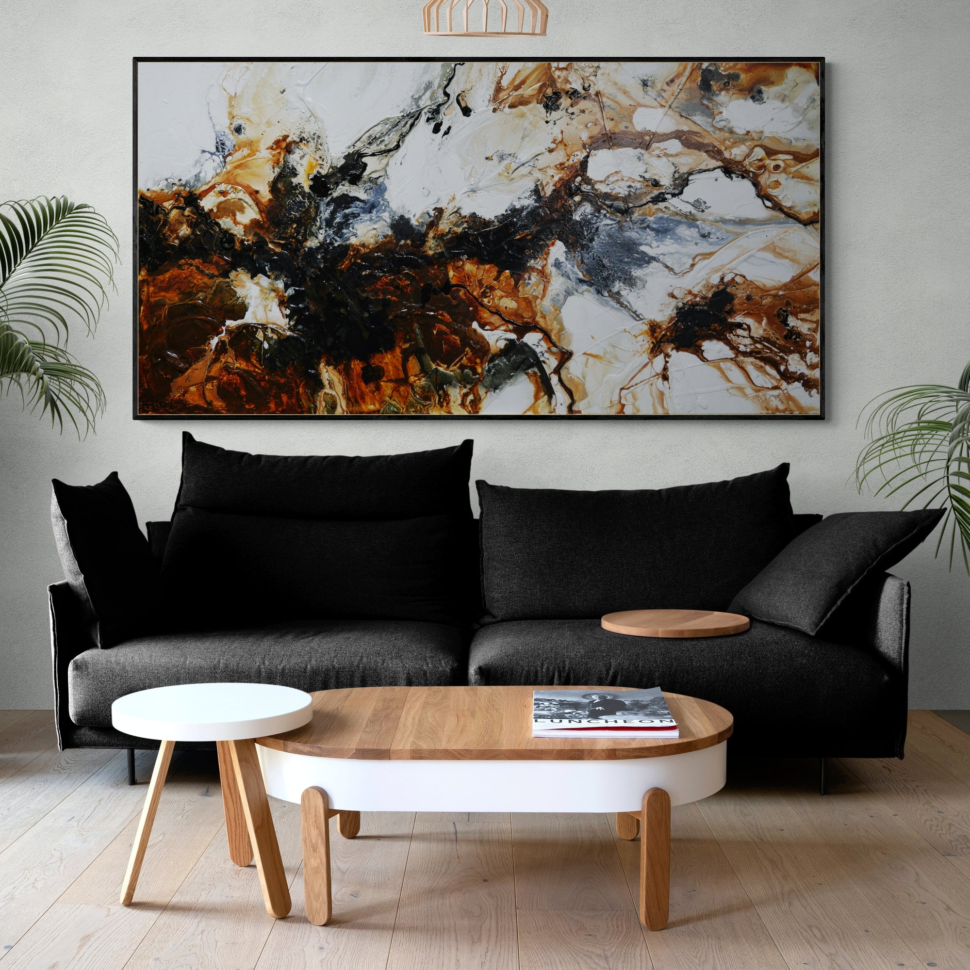 Slated Rust 190cm x 100cm Textured Abstract Painting (SOLD)-Abstract-[Franko_Artist]-[The_Block]-[Dream_Homes]-[ideas]-[Grand_Designs]-[Art_Lover]-Franklin Art Studio
