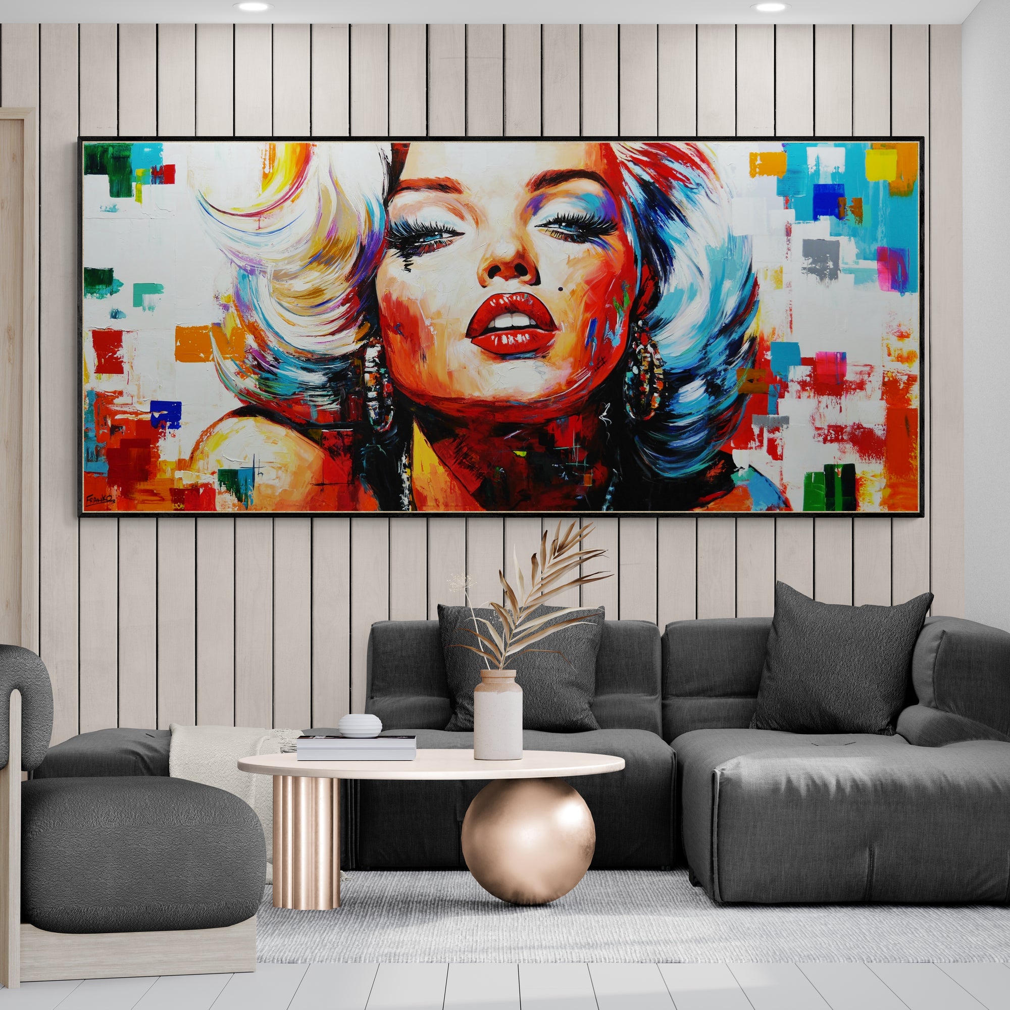 Hot Stuff 270cm x 120cm FRAME INC Textured Abstract Realism Painting