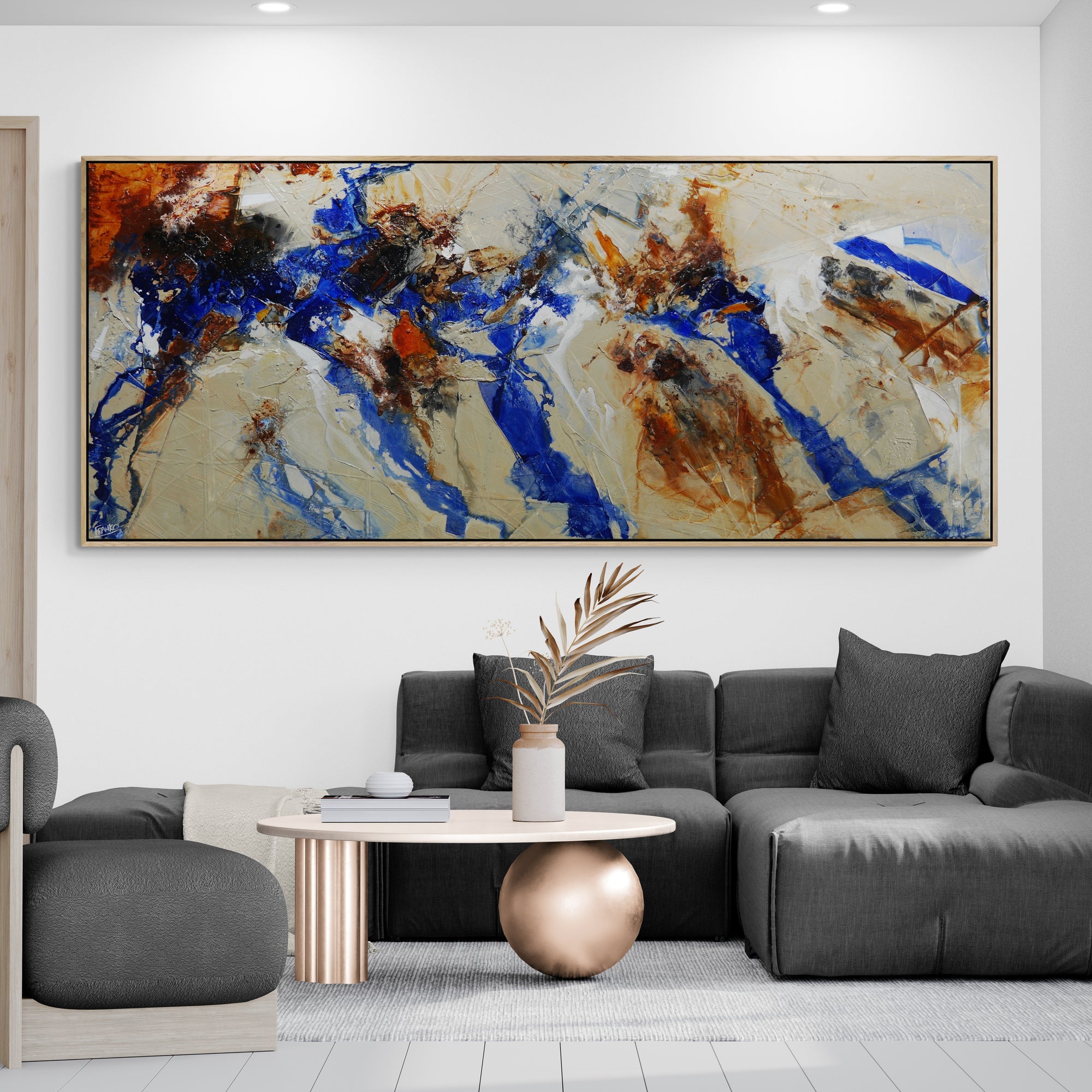 Ultra Rust 240cm x 100cm Textured Abstract Painting (SOLD)