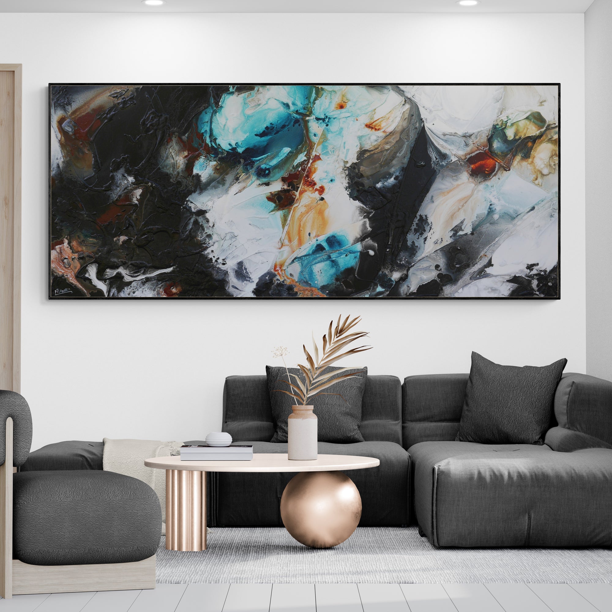 Natural Obsession 240cm x 100cm Textured Abstract Painting-Abstract-[Franko_Artist]-[Australian_artist]-[Gold_Coast]-[Brisbane]-[modern]-[contemporary]-[original]-[Large_artwork]-[The_Block]-[Dream_Homes]-[ideas]-[Grand_Designs]-[Art_Lover]-Franklin Art Studio