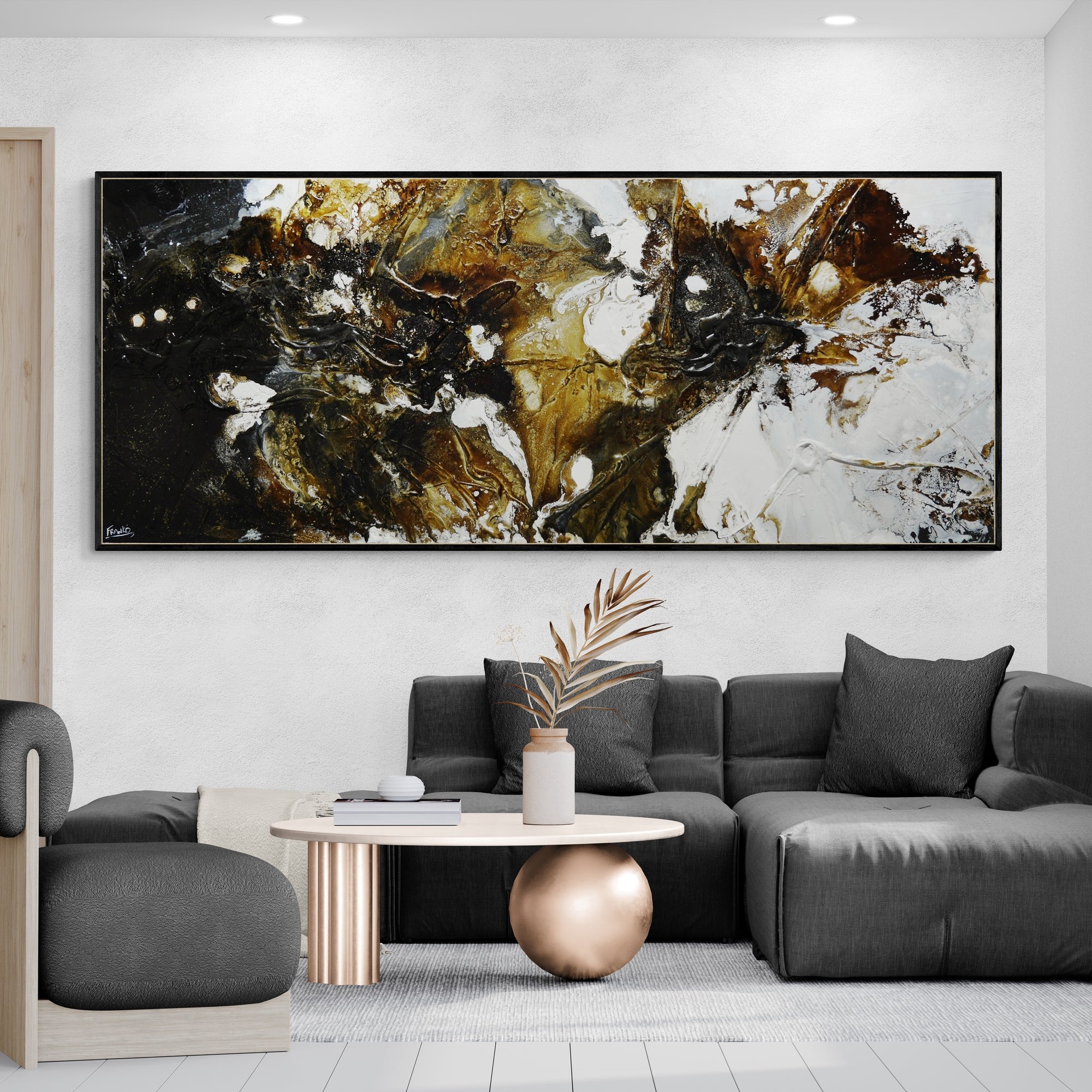 Craving Rust 240cm x 100cm Textured Abstract Painting