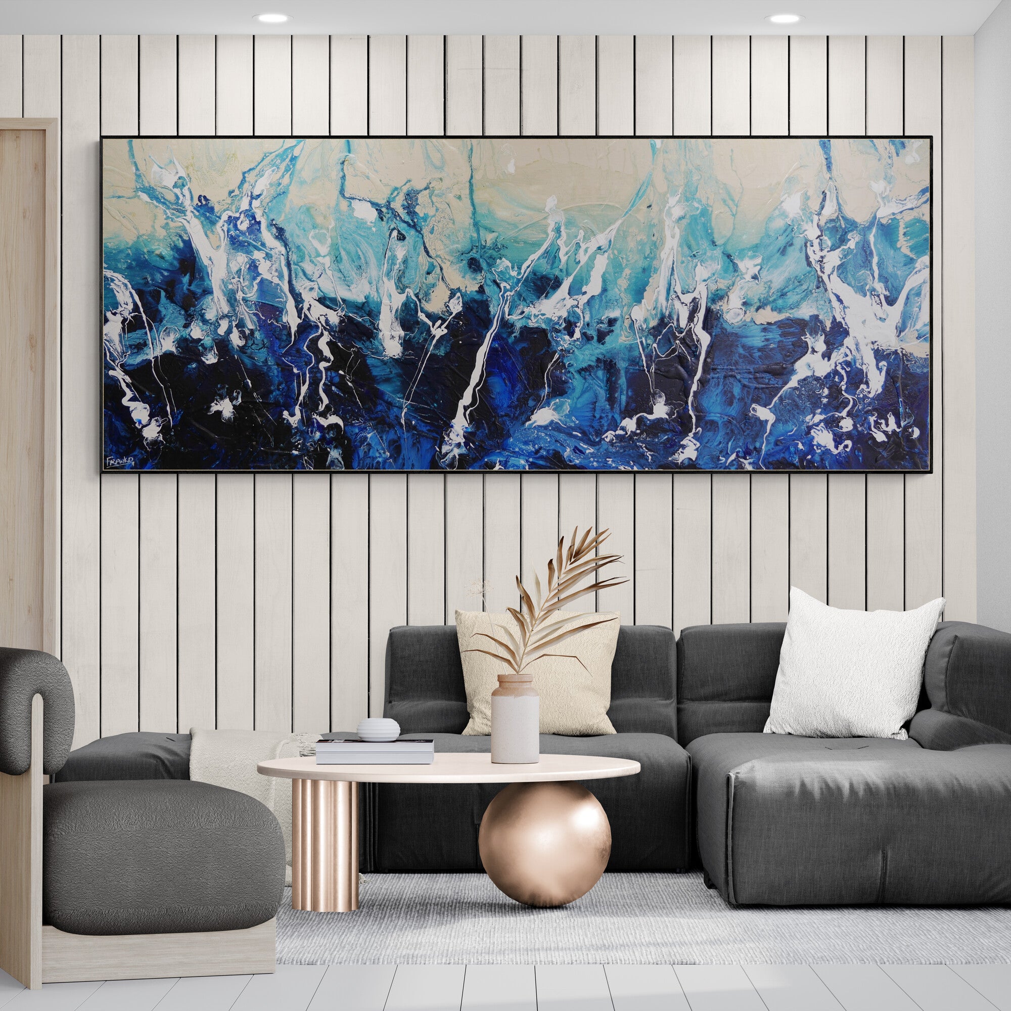 Swoosh 240cm x 100cm Textured Abstract Painting (SOLD)-Abstract-[Franko_Artist]-[Australian_artist]-[Gold_Coast]-[Brisbane]-[modern]-[contemporary]-[original]-[Large_artwork]-[The_Block]-[Dream_Homes]-[ideas]-[Grand_Designs]-[Art_Lover]-Franklin Art Studio