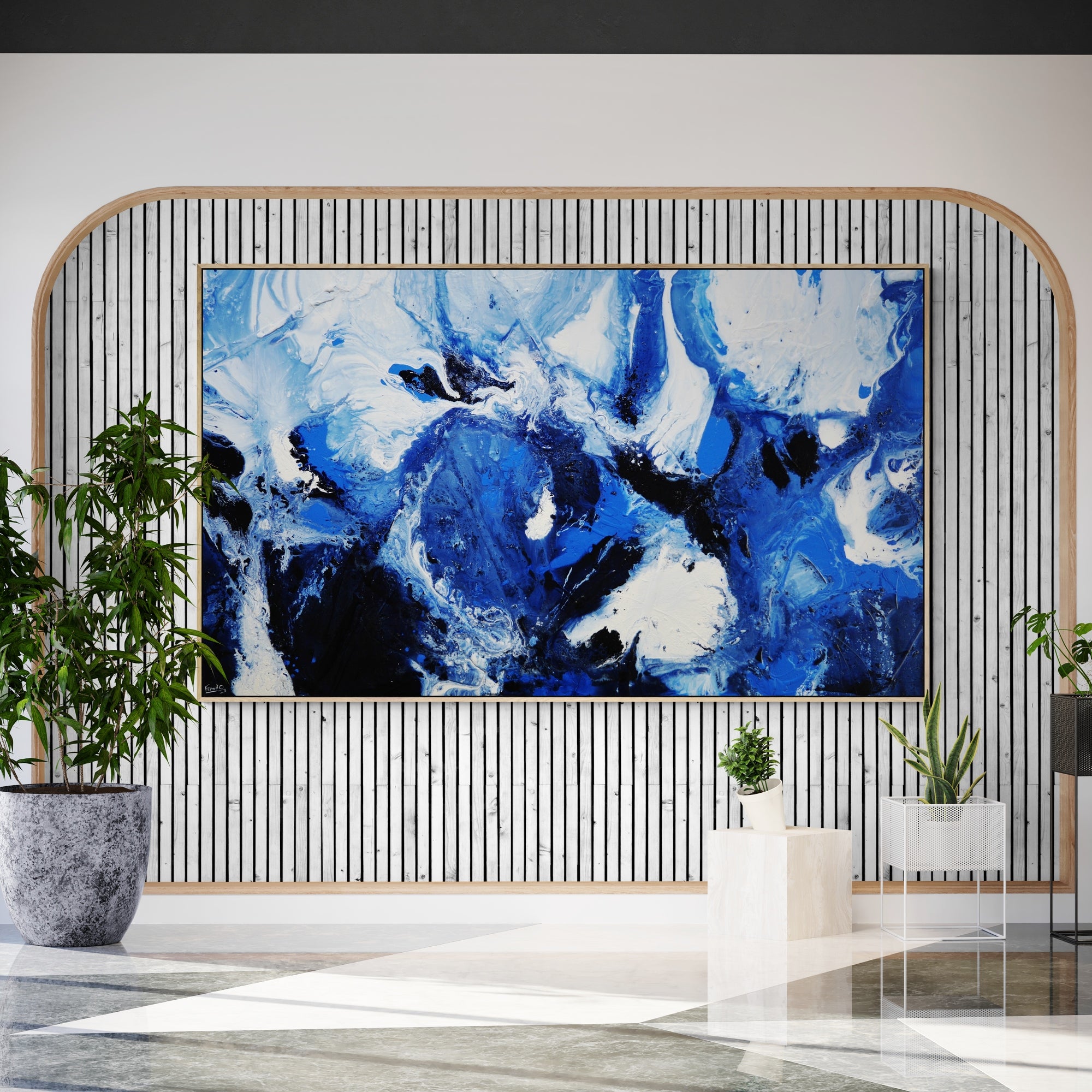 Aquatic Clarity 250cm x 150cm Textured Abstract Painting-Abstract-[Franko_Artist]-[Australian_artist]-[Gold_Coast]-[Brisbane]-[modern]-[contemporary]-[original]-[Large_artwork]-[The_Block]-[Dream_Homes]-[ideas]-[Grand_Designs]-[Art_Lover]-Franklin Art Studio