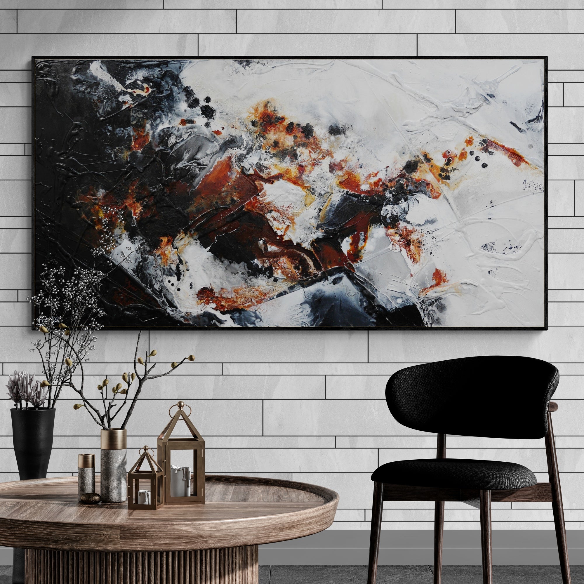 Roxide 190cm x 100cm Textured Abstract Painting (SOLD)-Abstract-[Franko_Artist]-[The_Block]-[Dream_Homes]-[ideas]-[Grand_Designs]-[Art_Lover]-Franklin Art Studio
