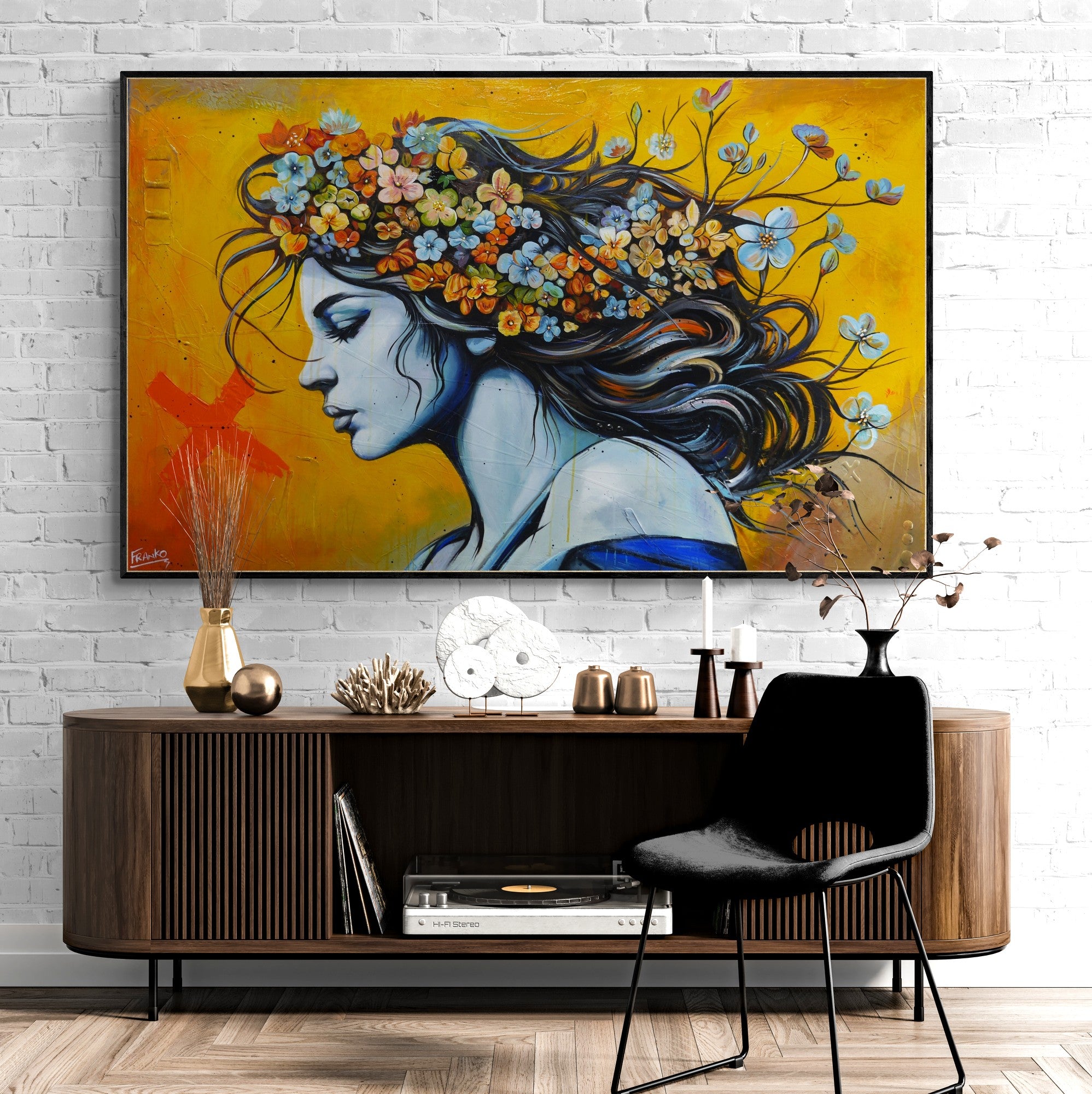 Evande 160cm x 100cm FRAMED Abstract Realism Textured Painting