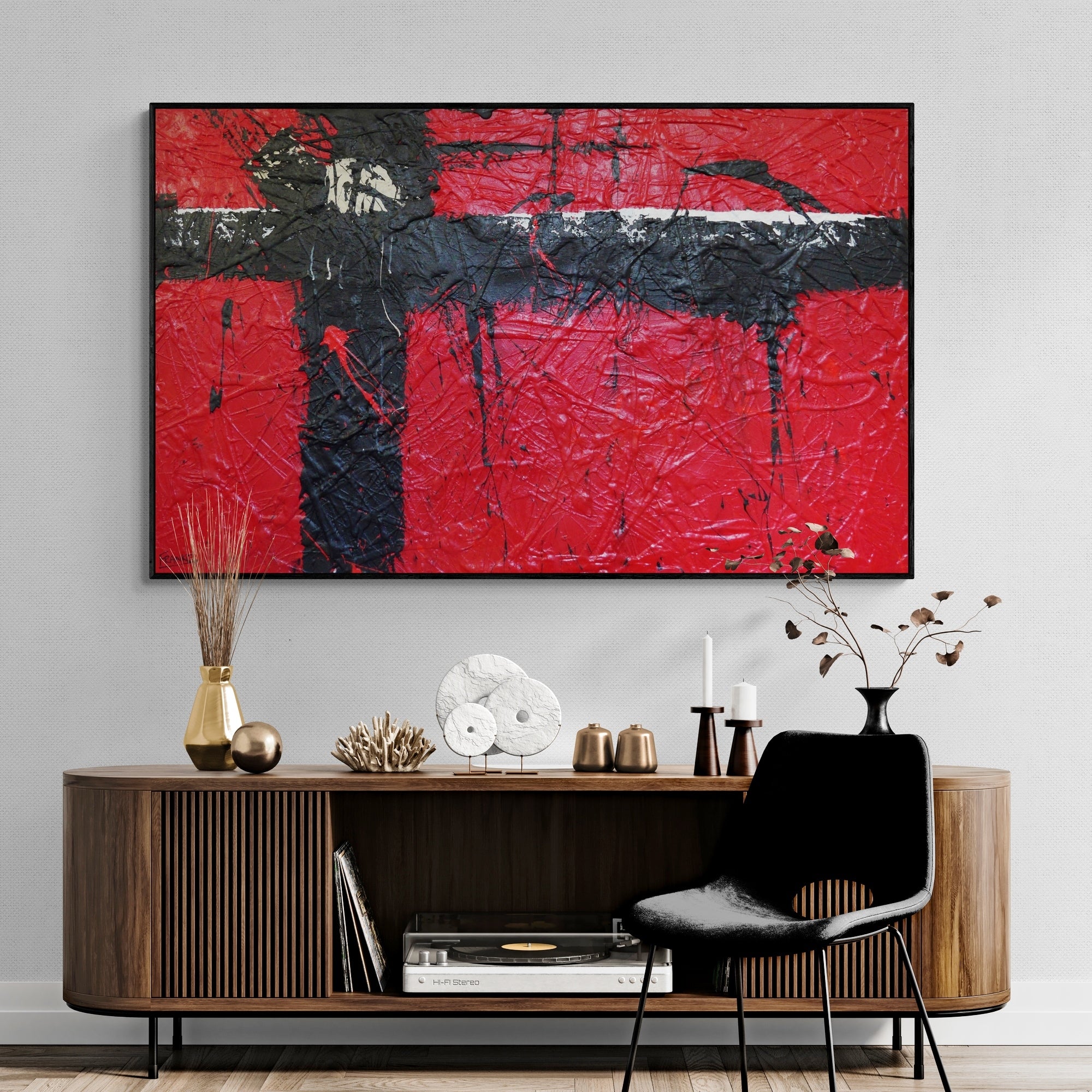 Red Rocket 160cm x 100cm Red Black and White Textured Abstract Painting (SOLD)-Abstract-[Franko_Artist]-[Australian_artist]-[Gold_Coast]-[Brisbane]-[modern]-[contemporary]-[original]-[Large_artwork]-[The_Block]-[Dream_Homes]-[ideas]-[Grand_Designs]-[Art_Lover]-Franklin Art Studio