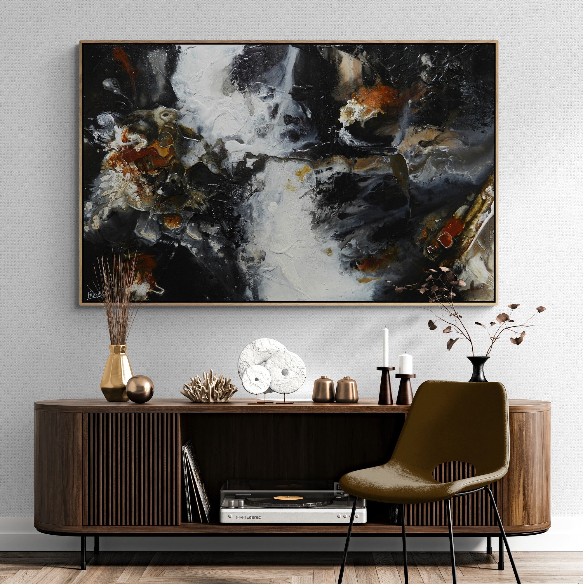 The Crux 160cm x 100cm Rustic Textured Abstract Painting