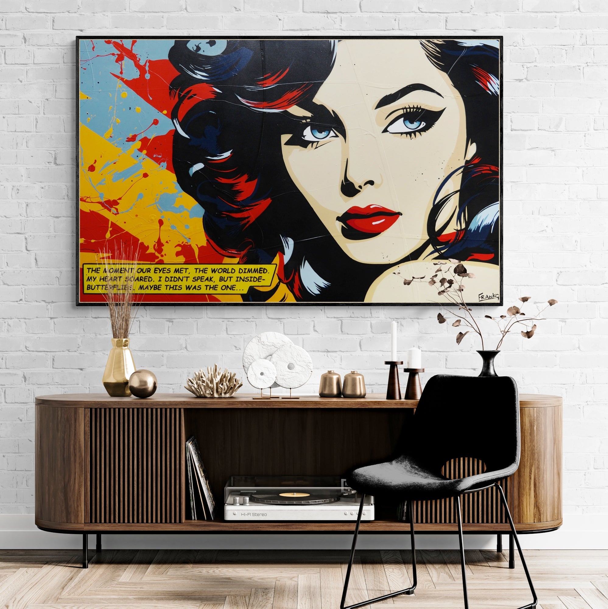 The World Dimmed 160cm x 100cm Romantic Classic Pop Art Painting (SOLD SHANE)-Urban Pop Art-[Franko_Artist]-[Australian_artist]-[Gold_Coast]-[Brisbane]-[modern]-[contemporary]-[original]-[Large_artwork]-[The_Block]-[Dream_Homes]-[ideas]-[Grand_Designs]-[Art_Lover]-Franklin Art Studio