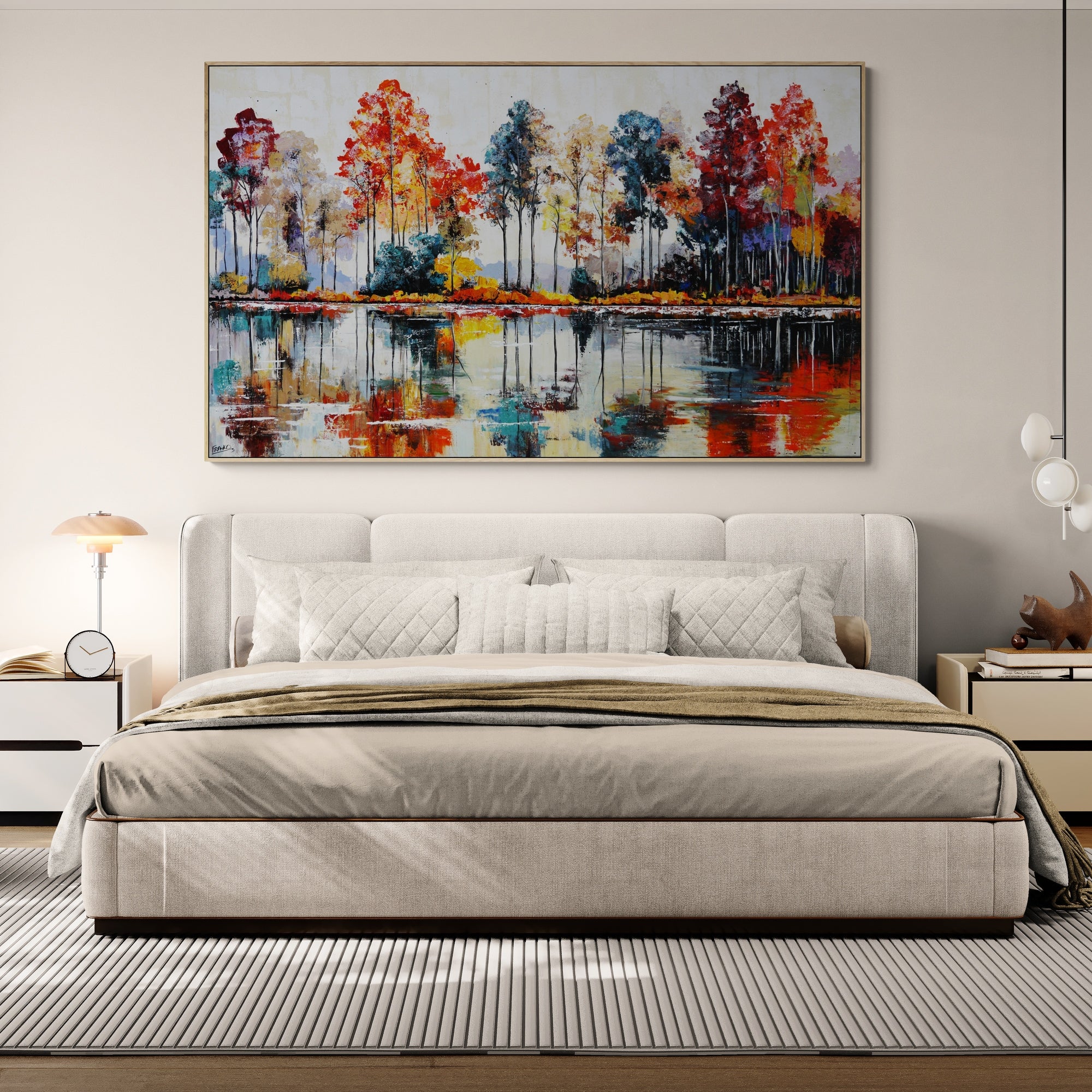 Autumn Light 200cm x 120cm Framed Landscape Textured Abstract Realism Painting-abstract realism-[Franko_Artist]-[Australian_artist]-[Gold_Coast]-[Brisbane]-[modern]-[contemporary]-[original]-[Large_artwork]-[The_Block]-[Dream_Homes]-[ideas]-[Grand_Designs]-[Art_Lover]-Franklin Art Studio