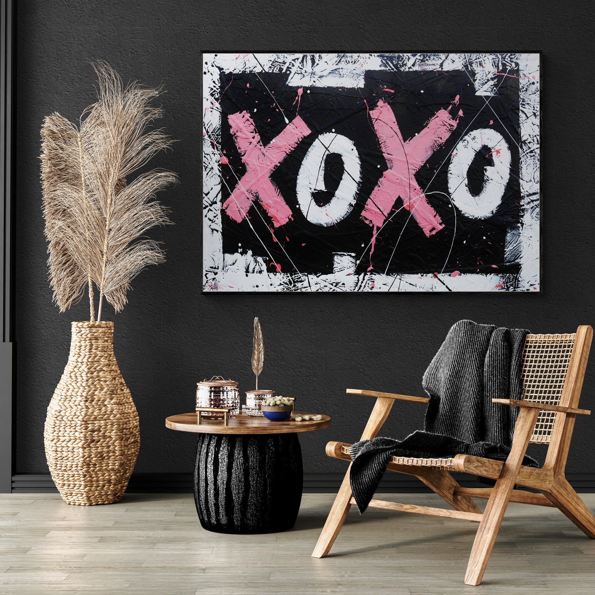 Hugs & Kisses 140cm x 100cm Textured Urban Pop Art Painting-Urban Pop Art-[Franko_Artist]-[Australian_artist]-[Gold_Coast]-[Brisbane]-[modern]-[contemporary]-[original]-[Large_artwork]-[The_Block]-[Dream_Homes]-[ideas]-[Grand_Designs]-[Art_Lover]-Franklin Art Studio