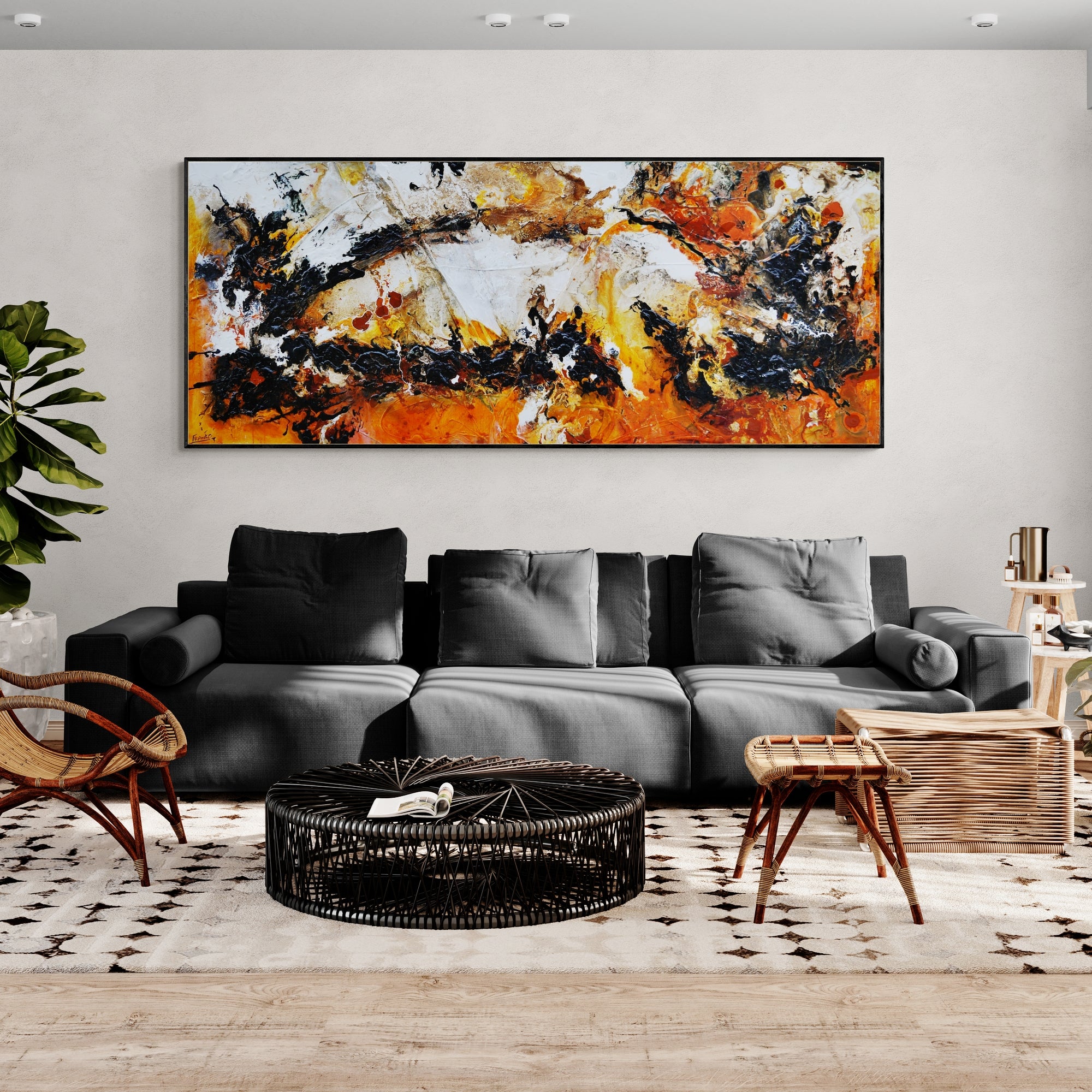 Illicit 240cm x 100cm Oxide Textured Abstract Painting-Abstract-[Franko_Artist]-[Australian_artist]-[Gold_Coast]-[Brisbane]-[modern]-[contemporary]-[original]-[Large_artwork]-[The_Block]-[Dream_Homes]-[ideas]-[Grand_Designs]-[Art_Lover]-Franklin Art Studio
