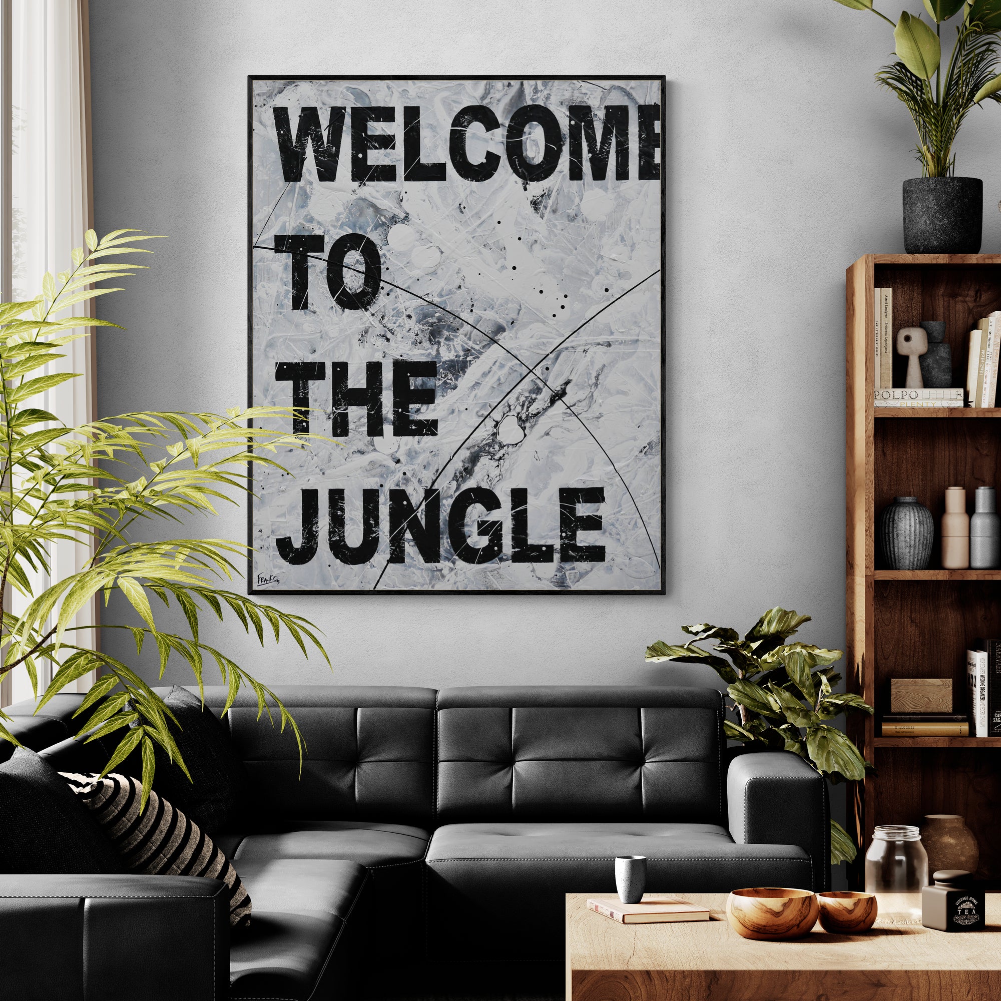 The Jungle 120cm x 150cm Textured Urban Pop Art Painting (SOLD)-Urban Pop Art-[Franko_Artist]-[Australian_artist]-[Gold_Coast]-[Brisbane]-[modern]-[contemporary]-[original]-[Large_artwork]-[The_Block]-[Dream_Homes]-[ideas]-[Grand_Designs]-[Art_Lover]-Franklin Art Studio