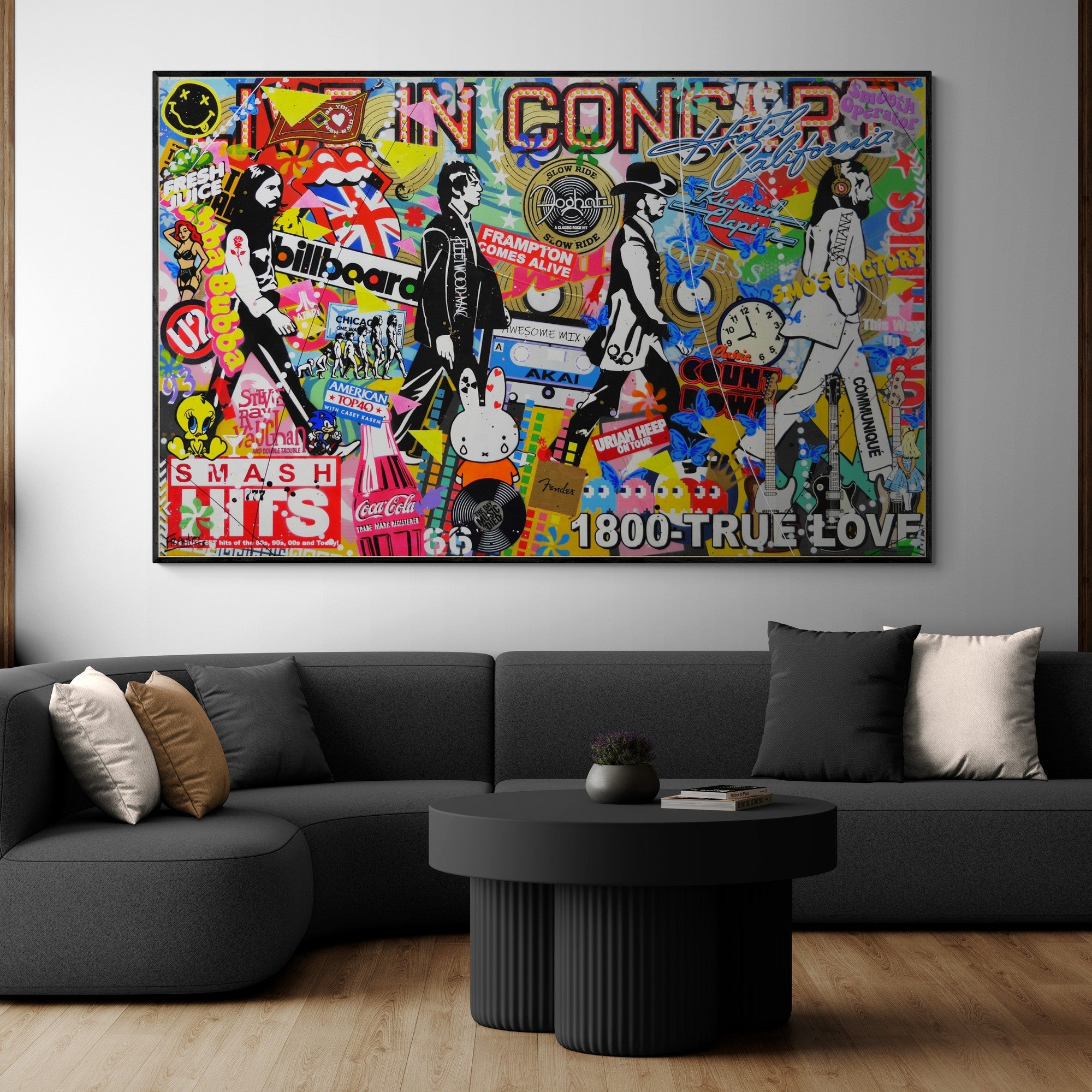 Live In Concert 160cm x 100cm Music Textured Urban Pop Art Painting