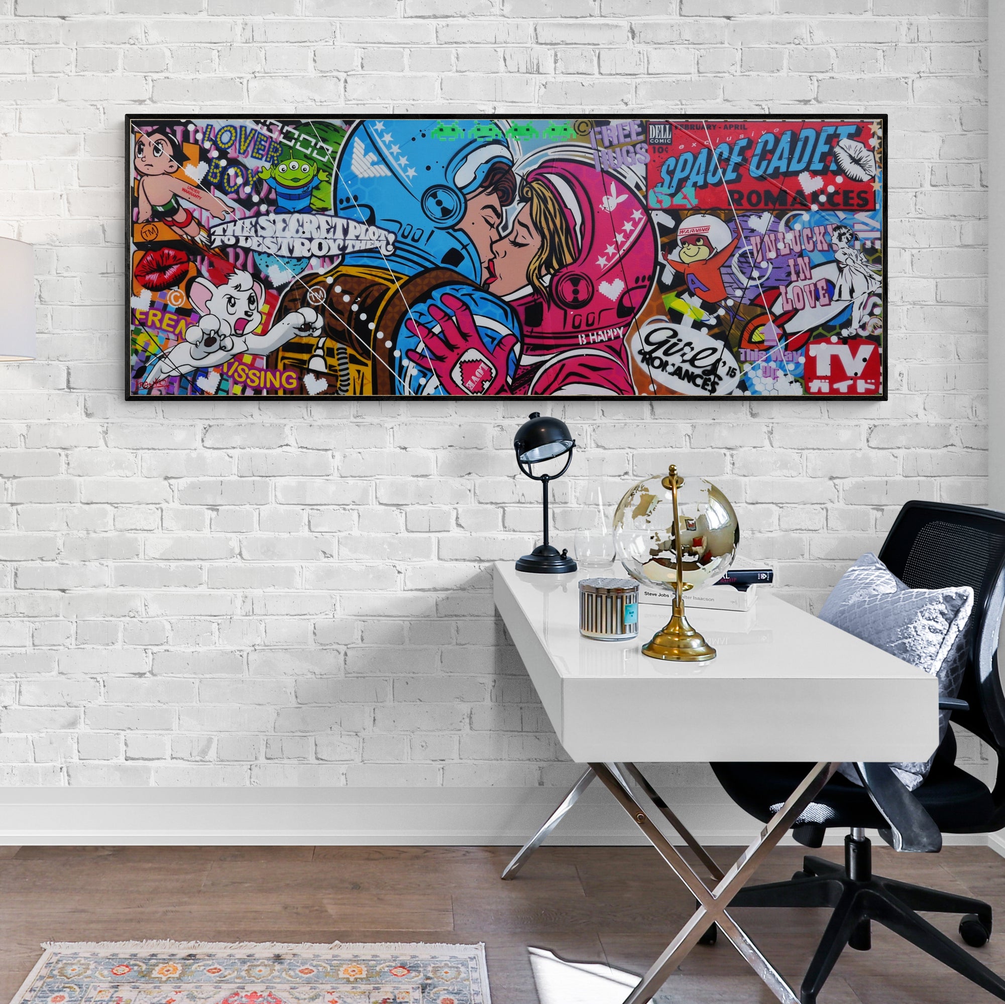 Lovin Cadets 160cm x 60cm Textured Urban Pop Art Painting (SOLD)-Urban Pop Art-[Franko_Artist]-[Australian_artist]-[Gold_Coast]-[Brisbane]-[modern]-[contemporary]-[original]-[Large_artwork]-[The_Block]-[Dream_Homes]-[ideas]-[Grand_Designs]-[Art_Lover]-Franklin Art Studio