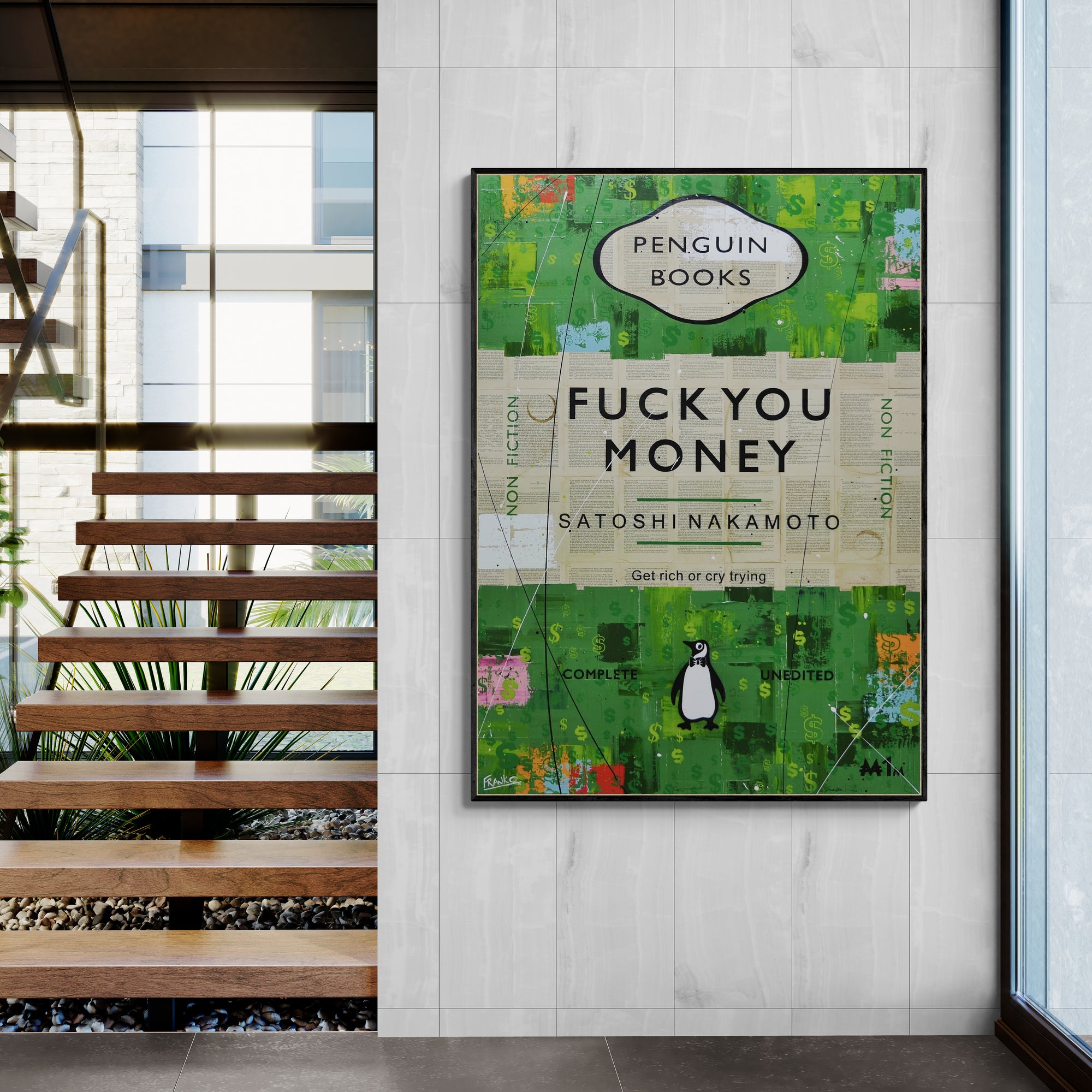 The Money Problem 140cm x 100cm Urban Pop Book Club Painting