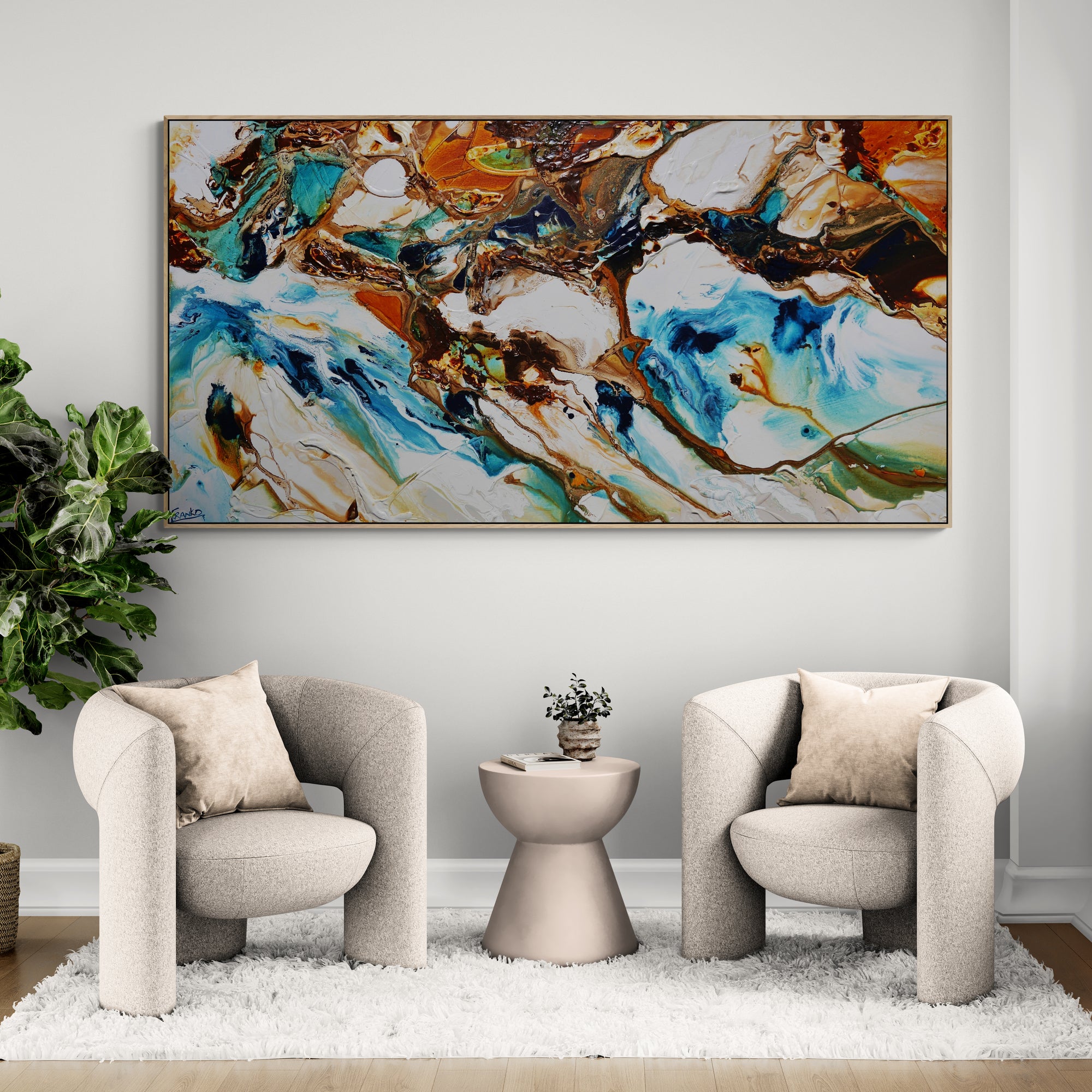 Aquatic Transition 190cm x 100cm Textured Abstract Painting (SOLD)-Abstract-[Franko_Artist]-[Australian_artist]-[Gold_Coast]-[Brisbane]-[modern]-[contemporary]-[original]-[Large_artwork]-[The_Block]-[Dream_Homes]-[ideas]-[Grand_Designs]-[Art_Lover]-Franklin Art Studio