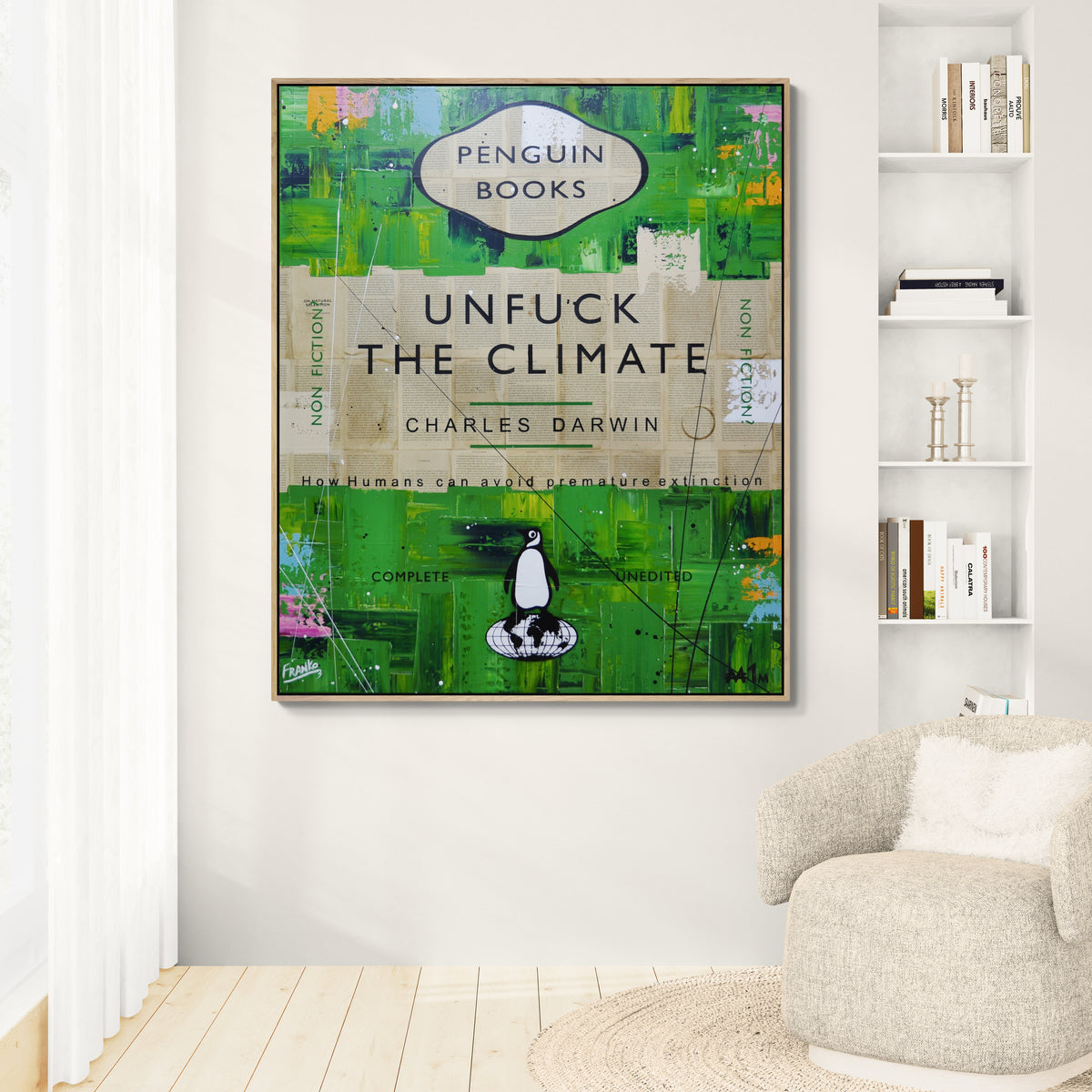 Climate 120cm x 100cm Urban Pop Book Club Painting