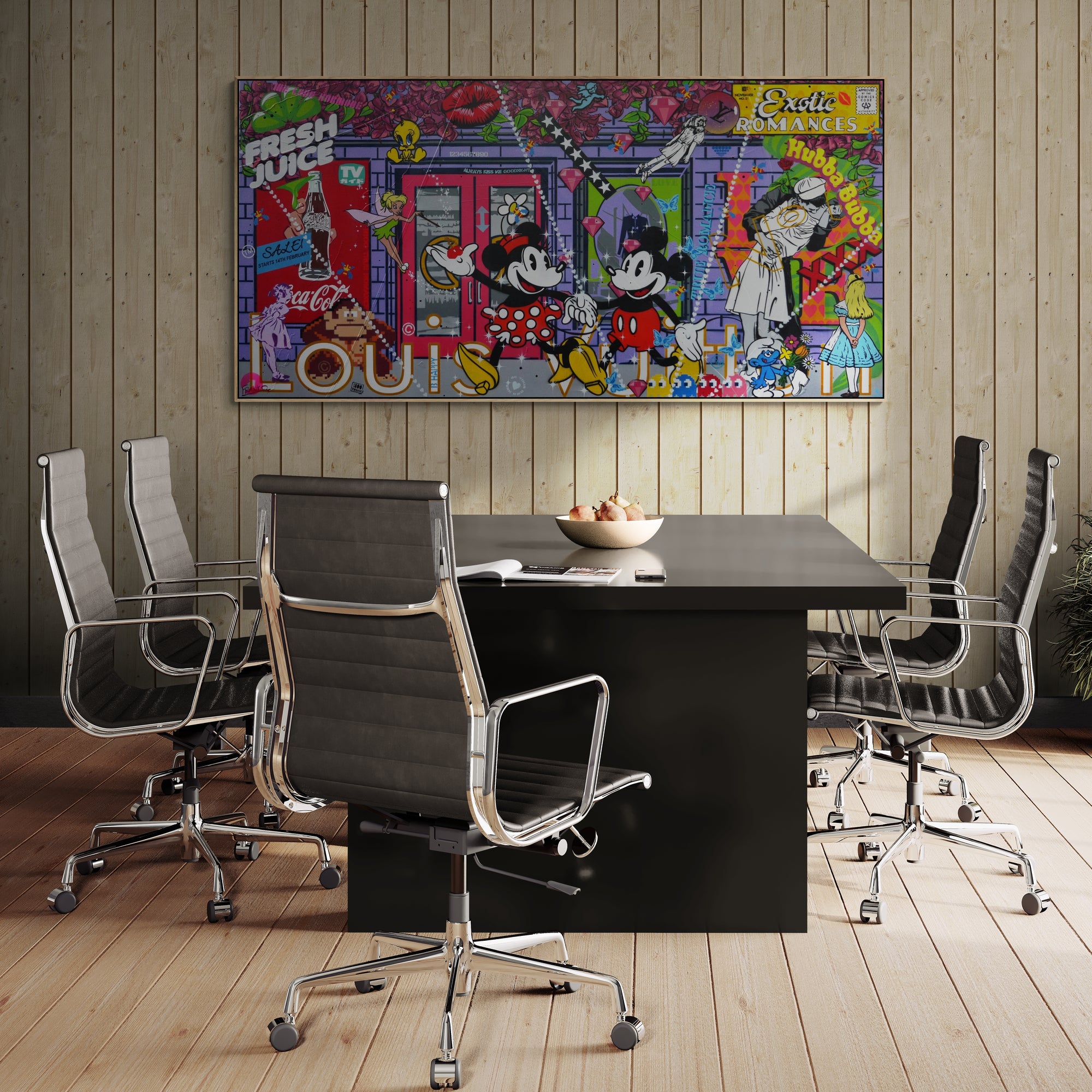 update alt-text with template True Romance 200cm x 100cm Romantic Textured Urban Pop Art Painting-Urban Pop Art-[Franko_Artist]-[The_Block]-[Dream_Homes]-[ideas]- [Grand_Designs]-Franklin Art Studio