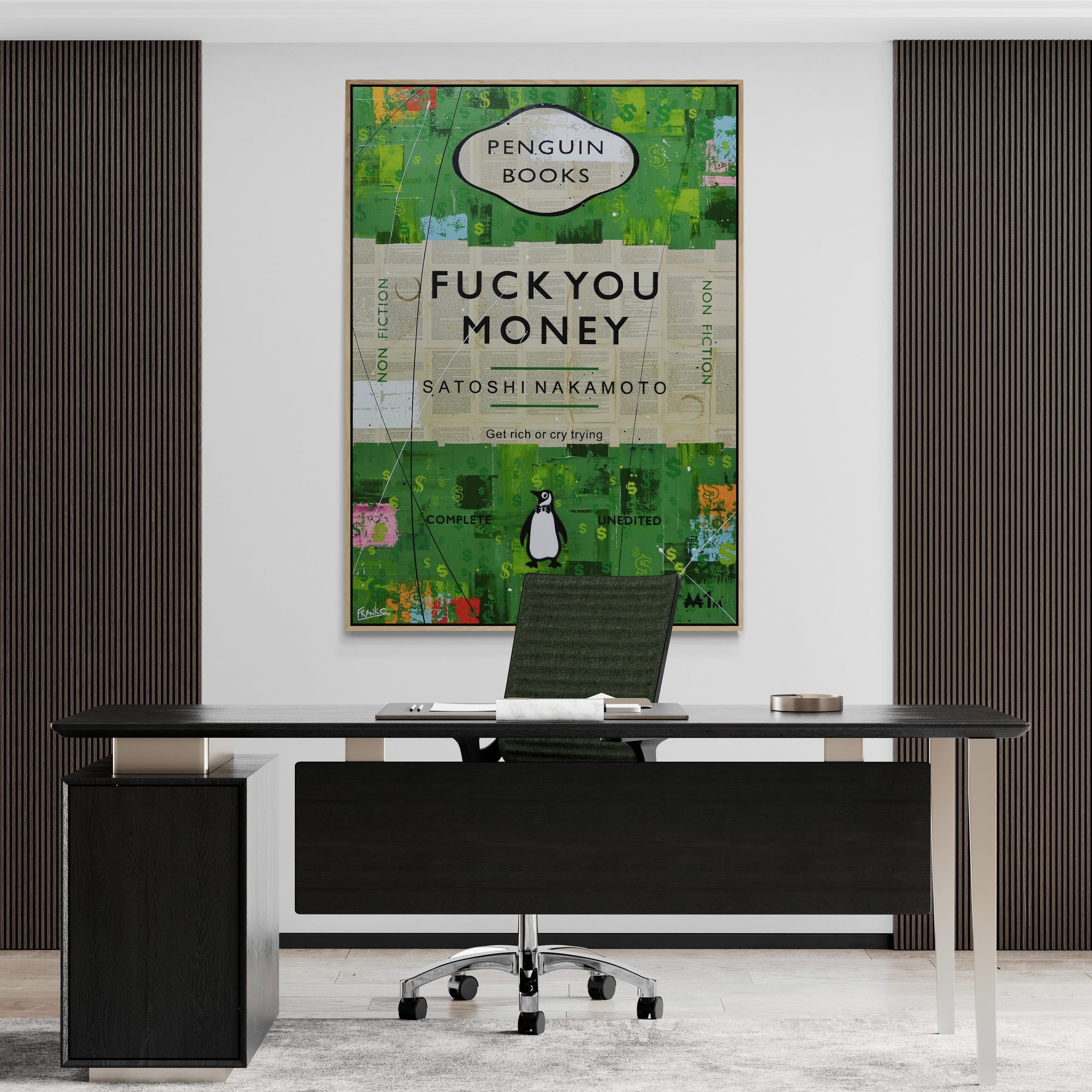 The Money Problem 140cm x 100cm Urban Pop Book Club Painting
