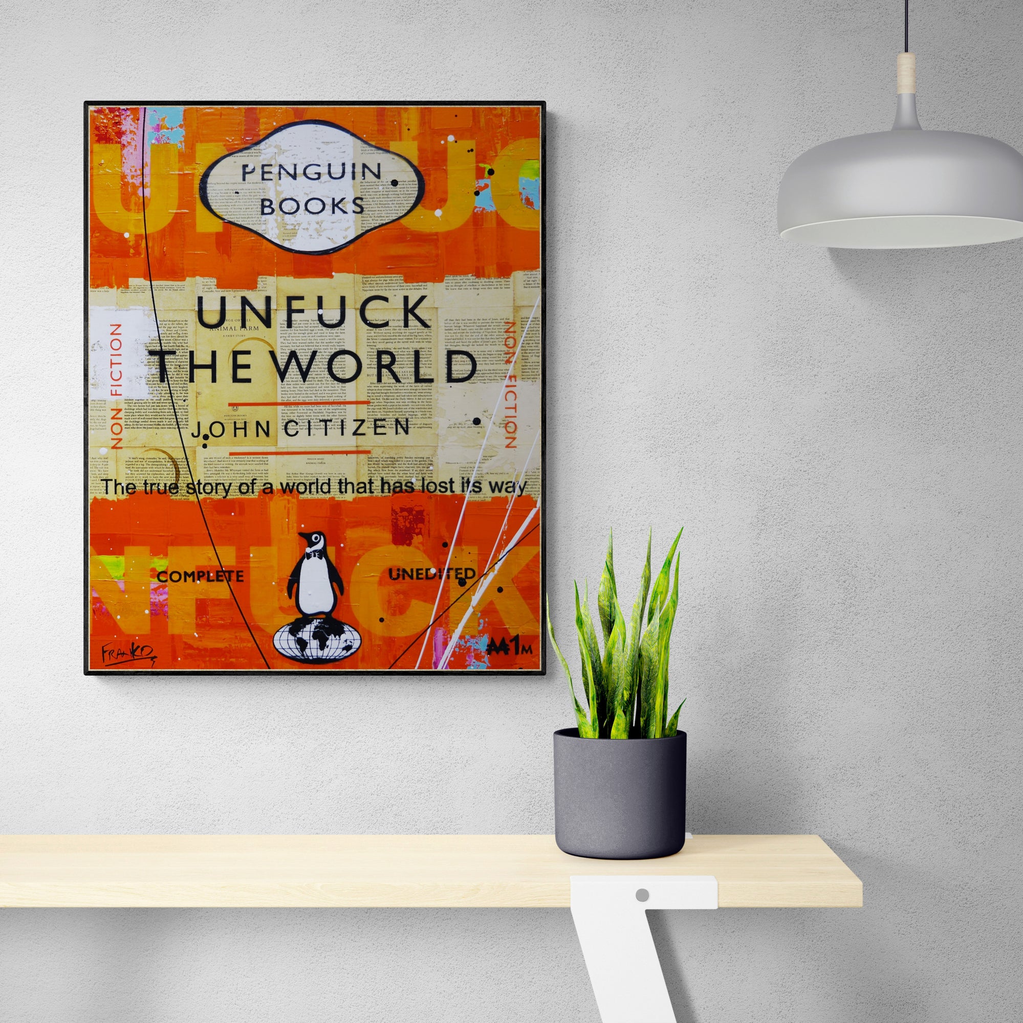 Mini World 60cm x 75cm Urban Pop Book Club Painting