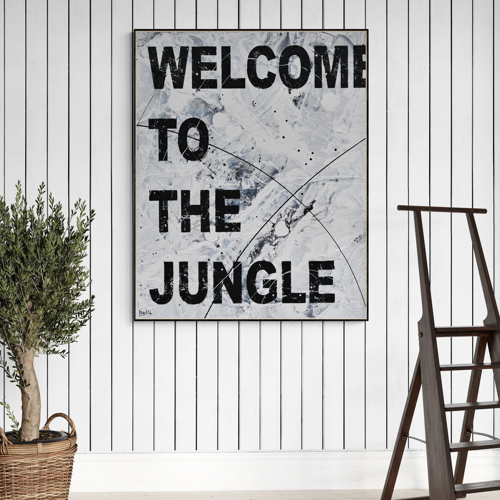 The Jungle 120cm x 150cm Textured Urban Pop Art Painting (SOLD)-Urban Pop Art-[Franko_Artist]-[The_Block]-[Dream_Homes]-[ideas]-[Grand_Designs]-[Art_Lover]-Franklin Art Studio