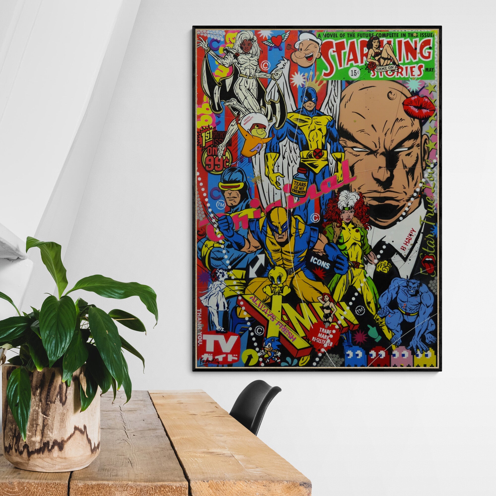 The Heat 100cm x 140cm Heroes Textured Urban Pop Art Painting-Urban Pop Art-[Franko_Artist]-[Australian_artist]-[Gold_Coast]-[Brisbane]-[modern]-[contemporary]-[original]-[Large_artwork]-[The_Block]-[Dream_Homes]-[ideas]-[Grand_Designs]-[Art_Lover]-Franklin Art Studio